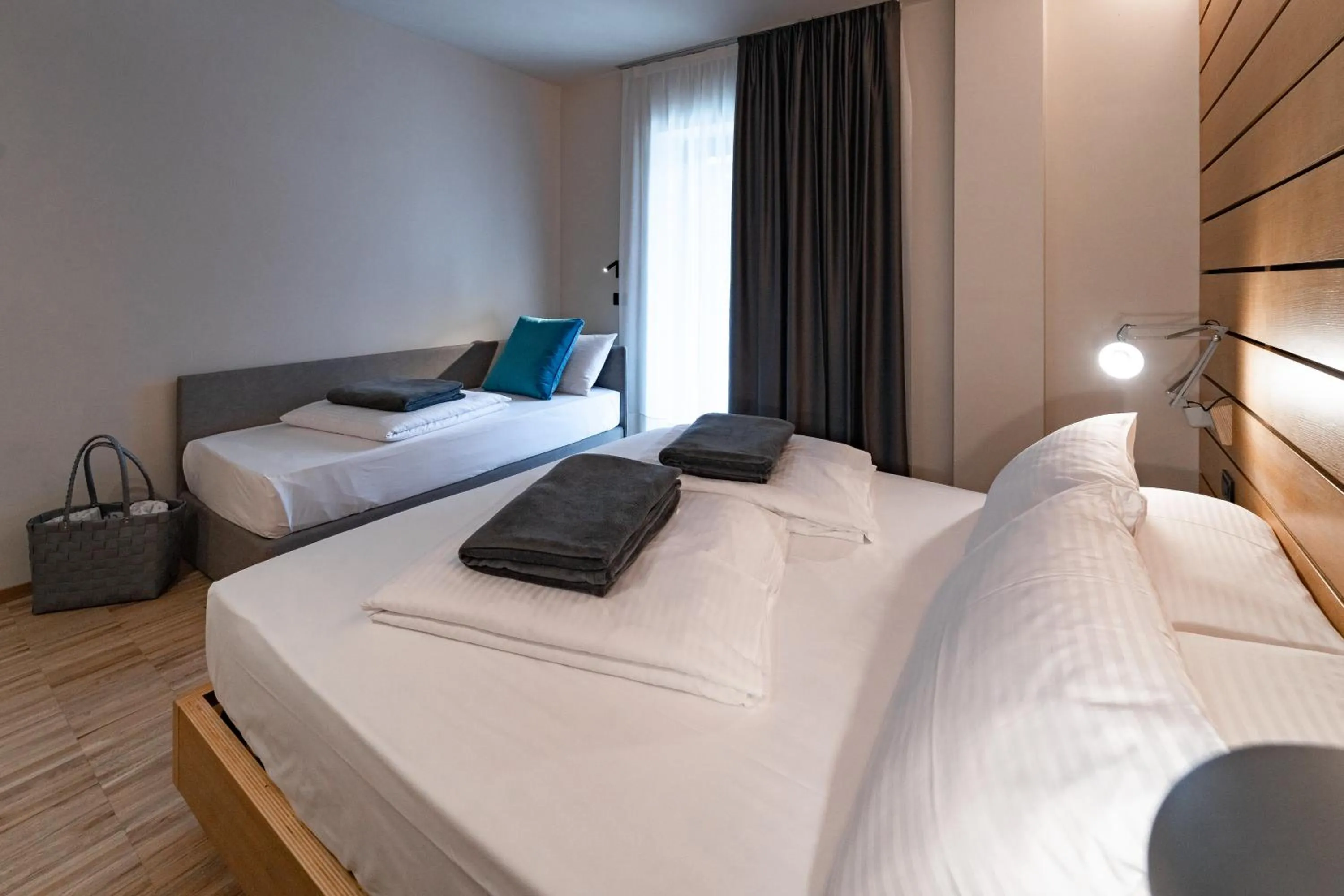 Bed in Lake Front Hotel Mirage