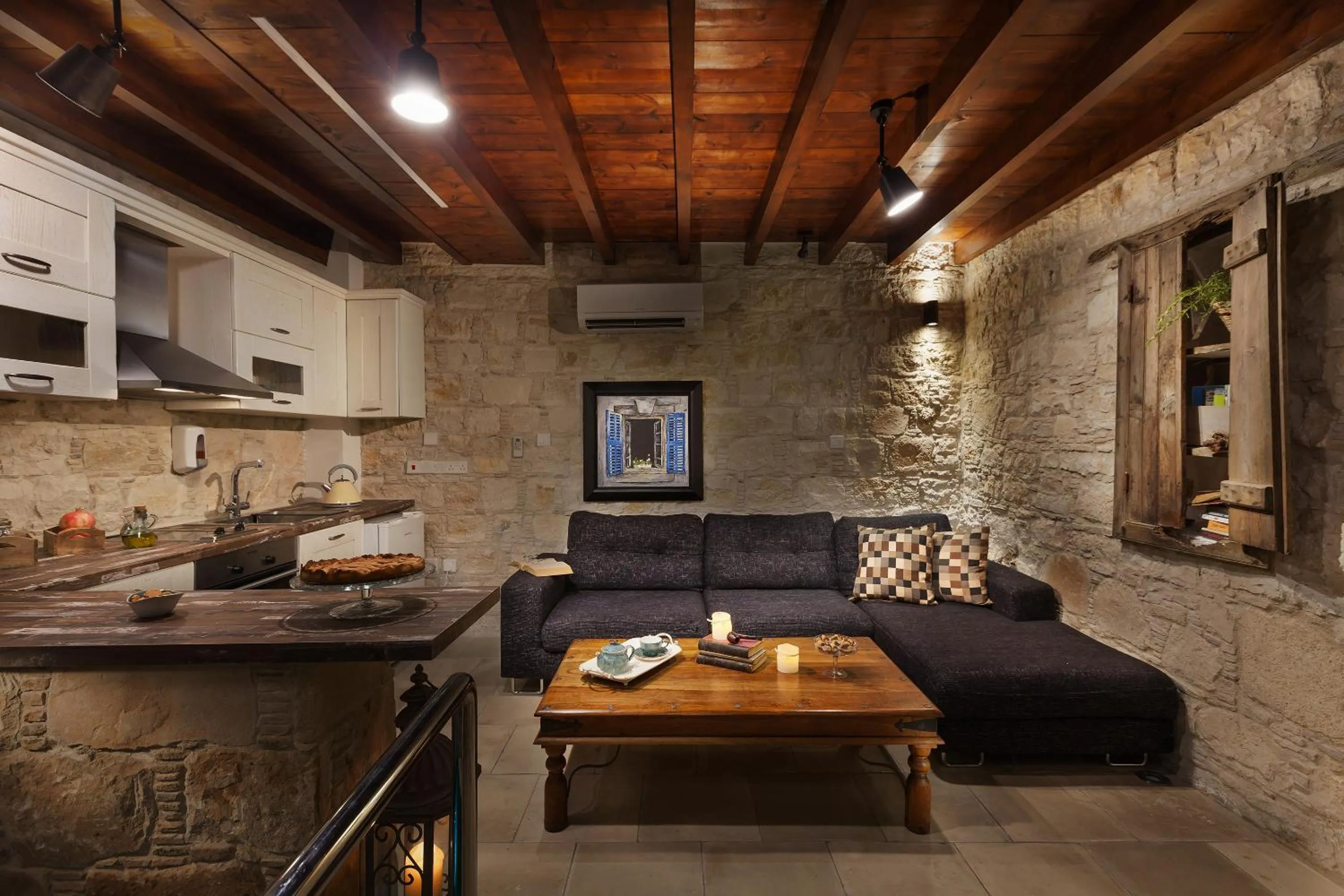 Kitchen or kitchenette in Oinoessa Traditional Boutique Guest Houses