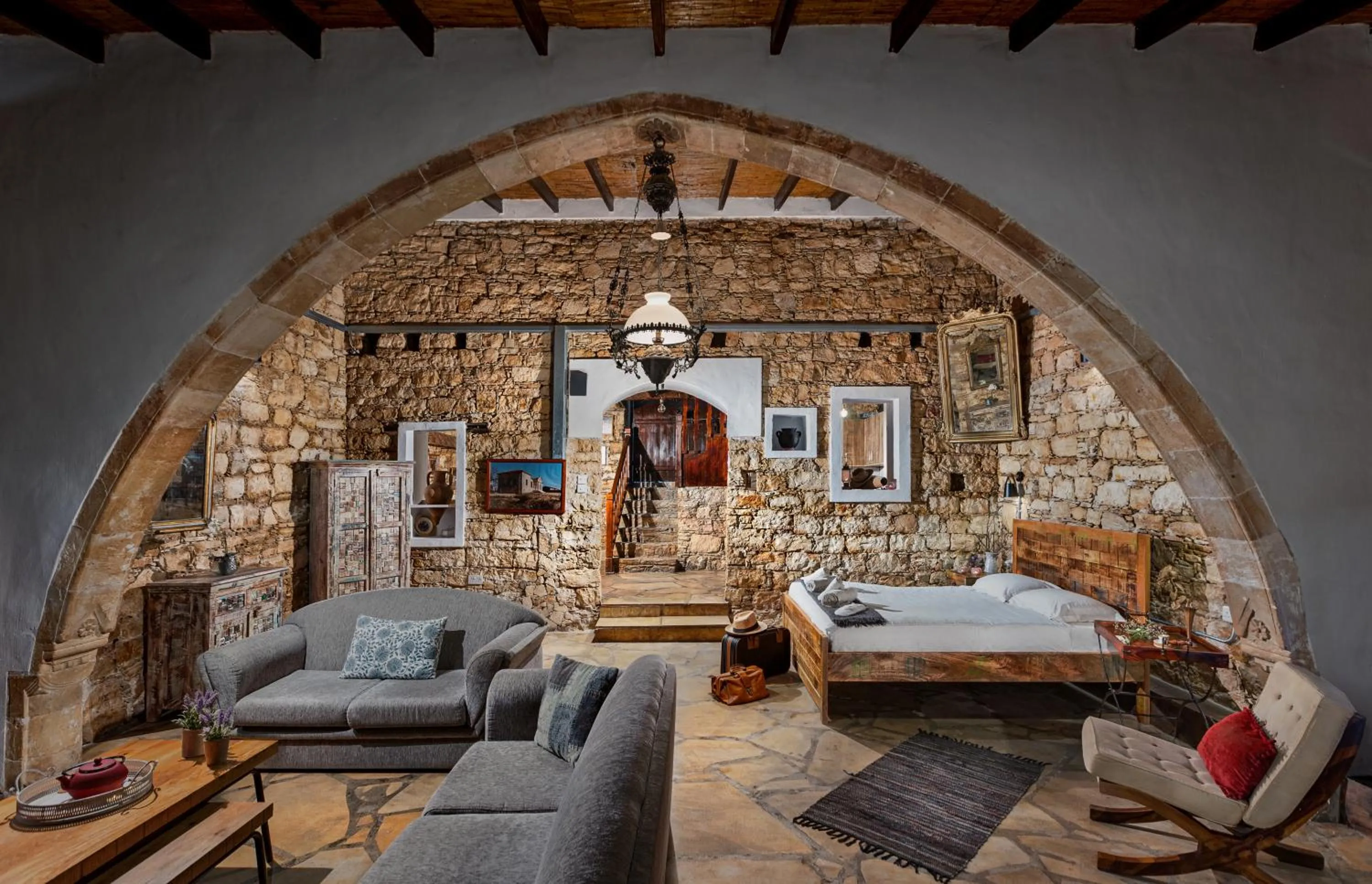 Living room in Oinoessa Traditional Boutique Guest Houses