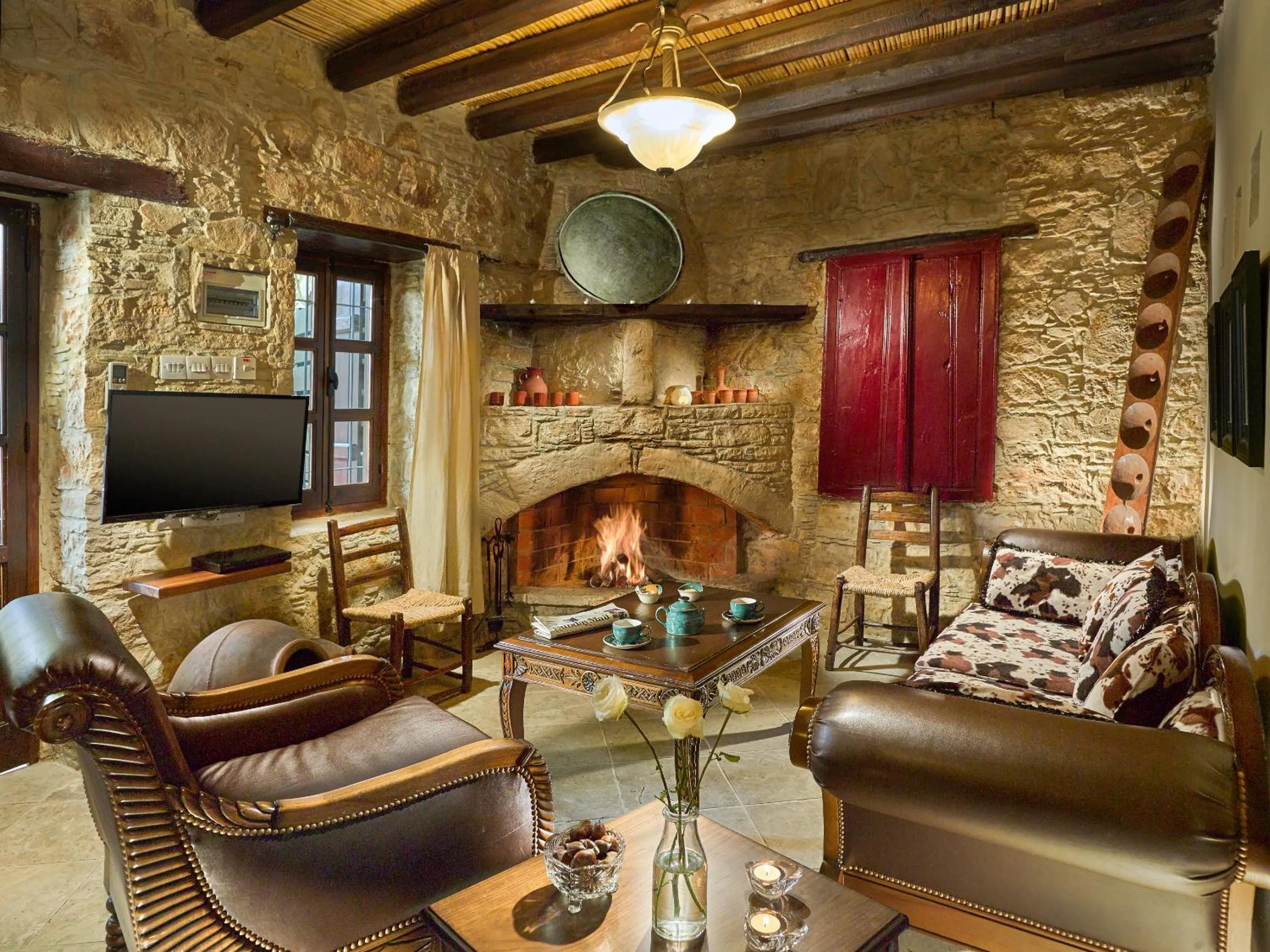 Living room in Oinoessa Traditional Boutique Guest Houses