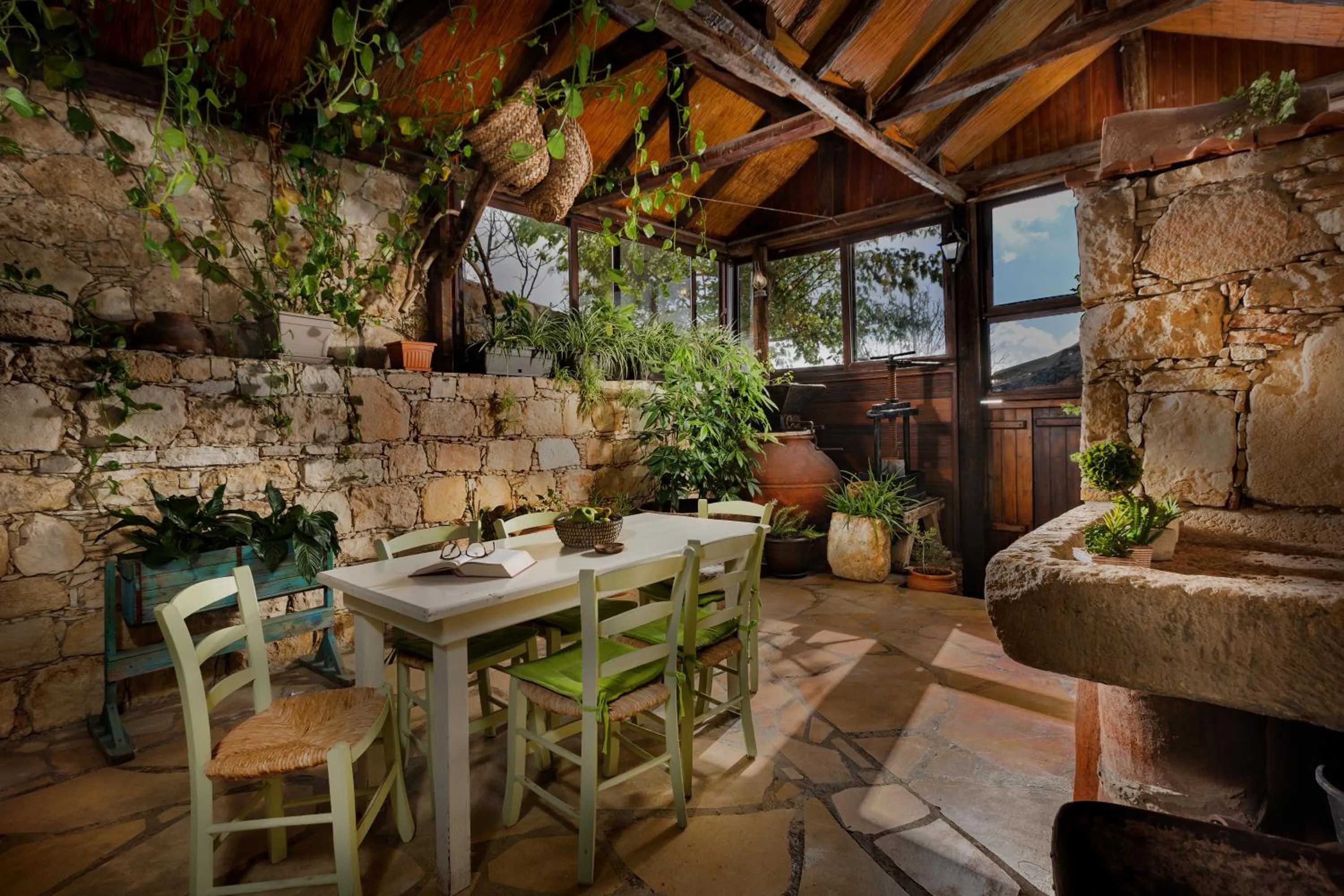 Garden in Oinoessa Traditional Boutique Guest Houses