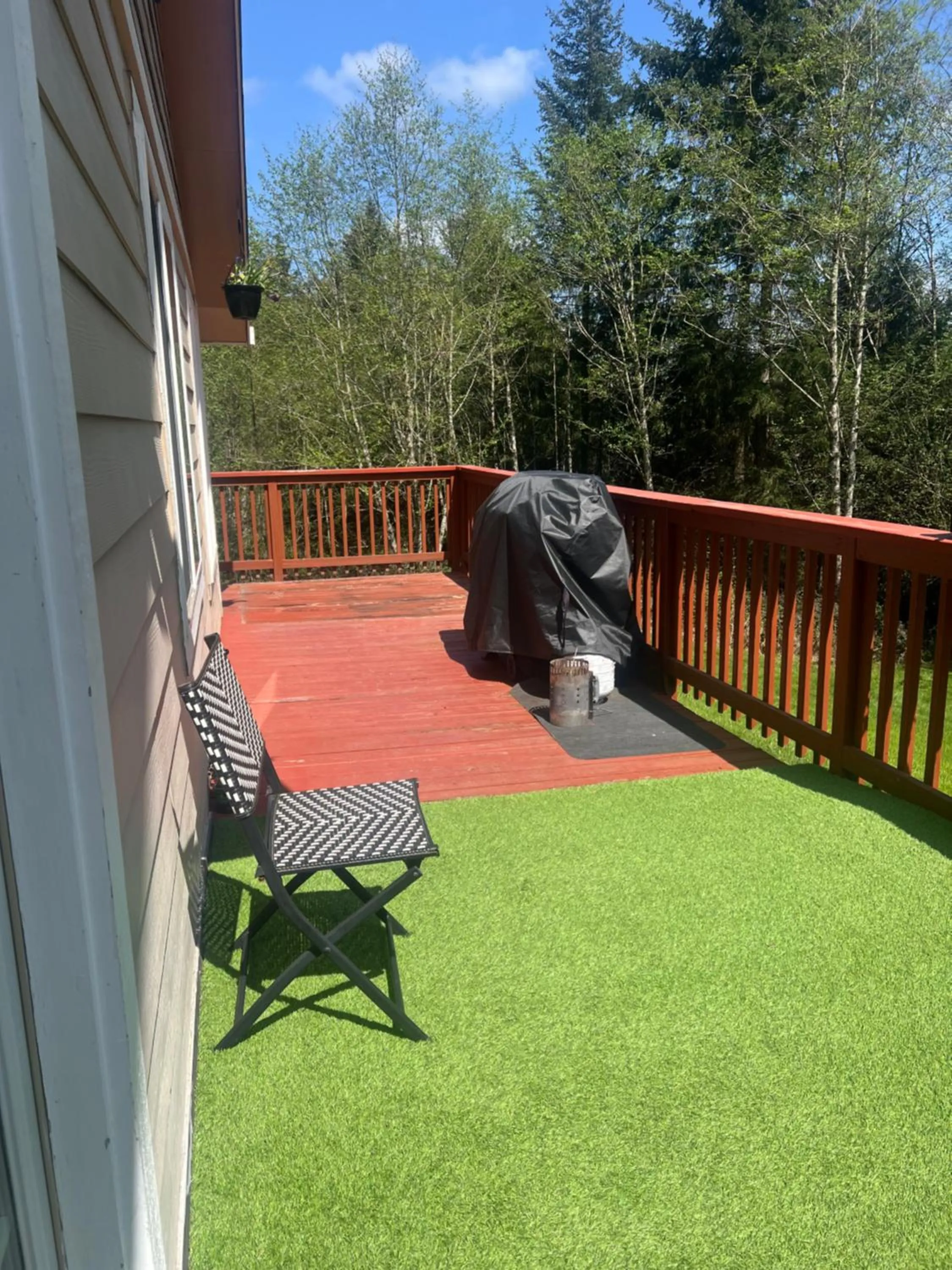 Patio in Serene Cottage in the Woods