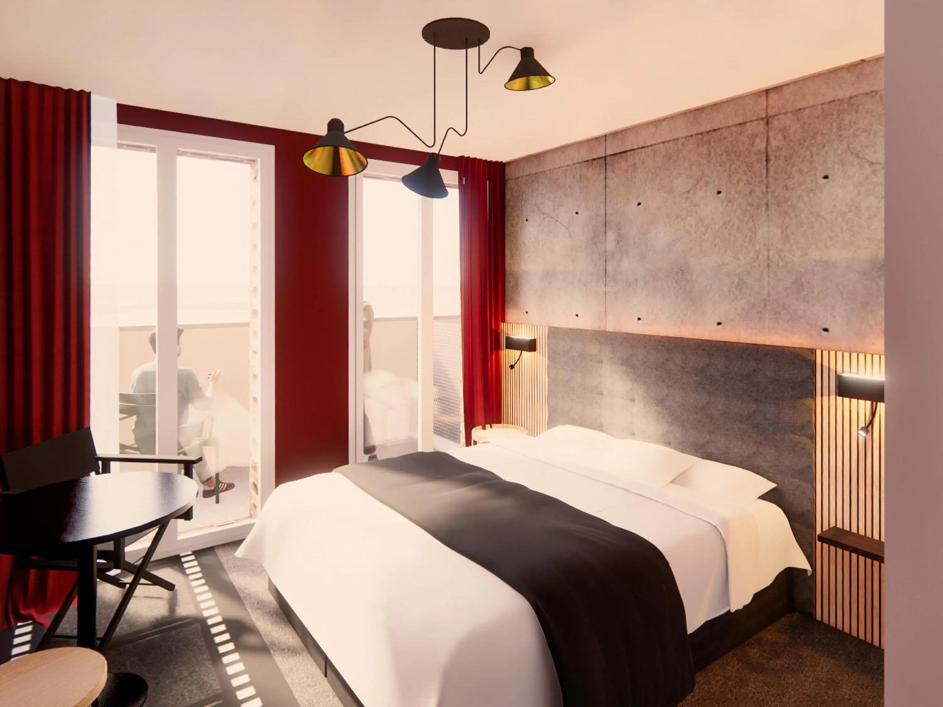 Bedroom, Bed in ibis Styles Lens Centre Gare