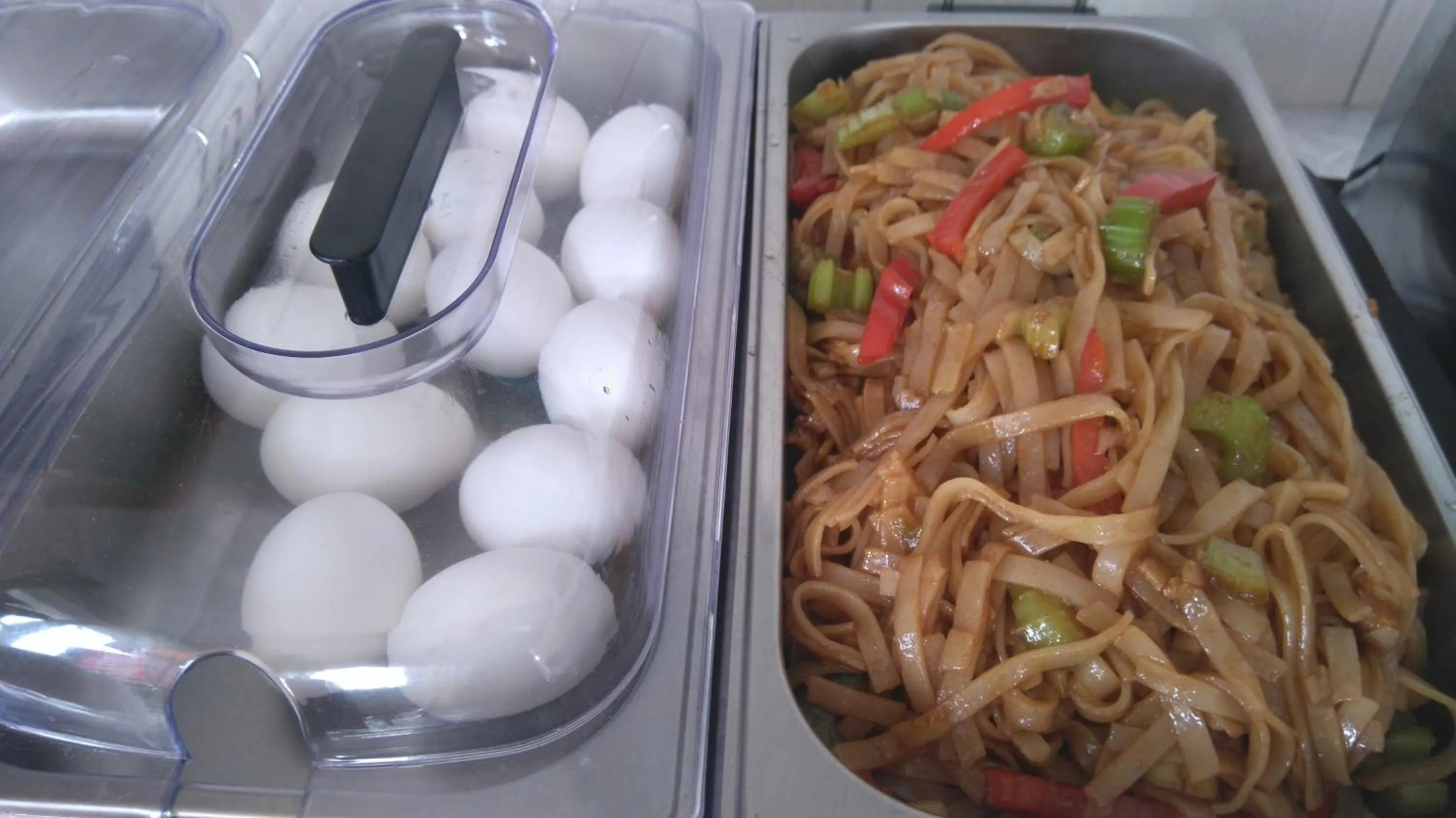 Asian breakfast in Oasis Motel