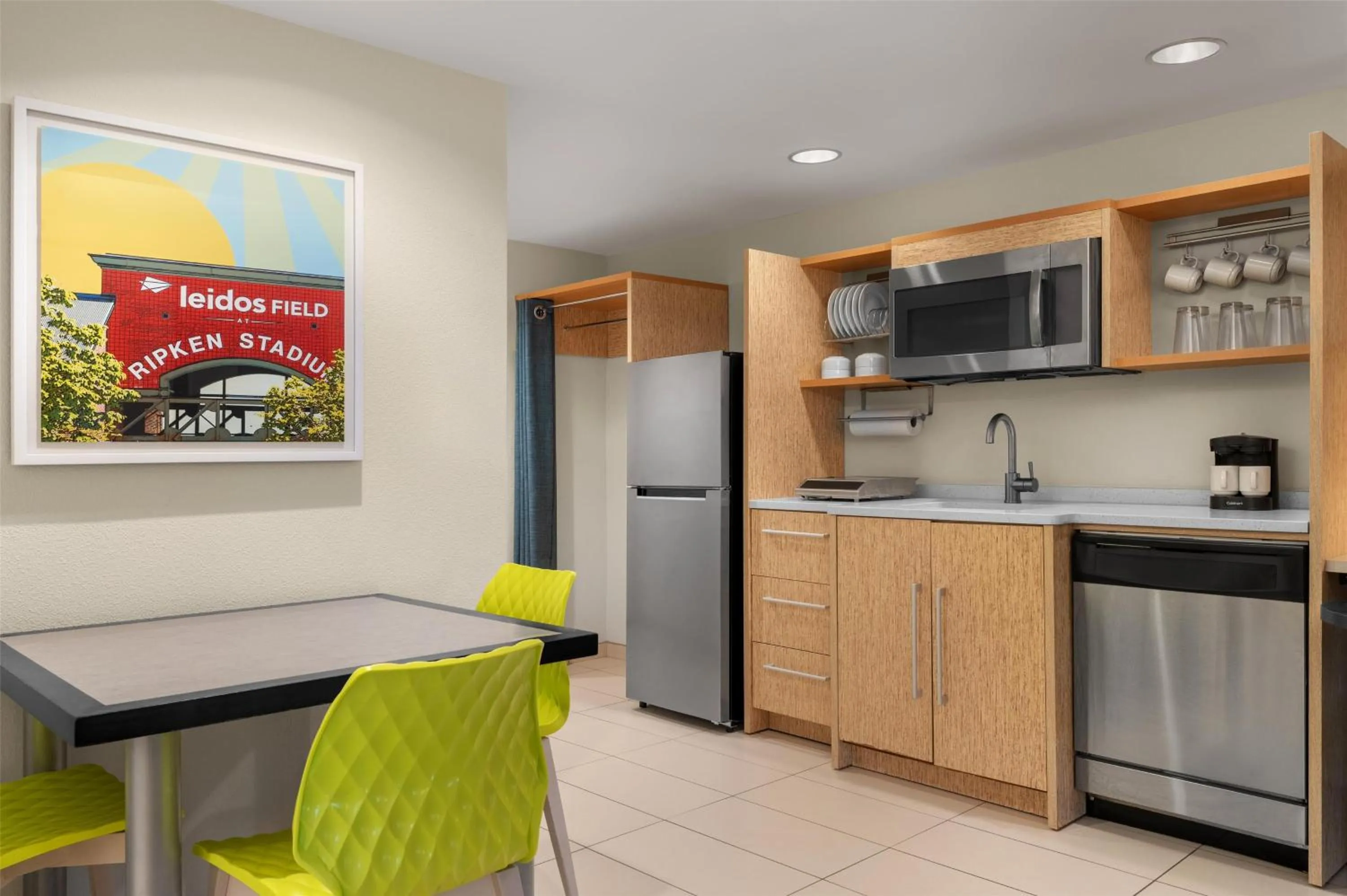 Kitchen or kitchenette in Home2 Suites by Hilton Baltimore/Aberdeen MD