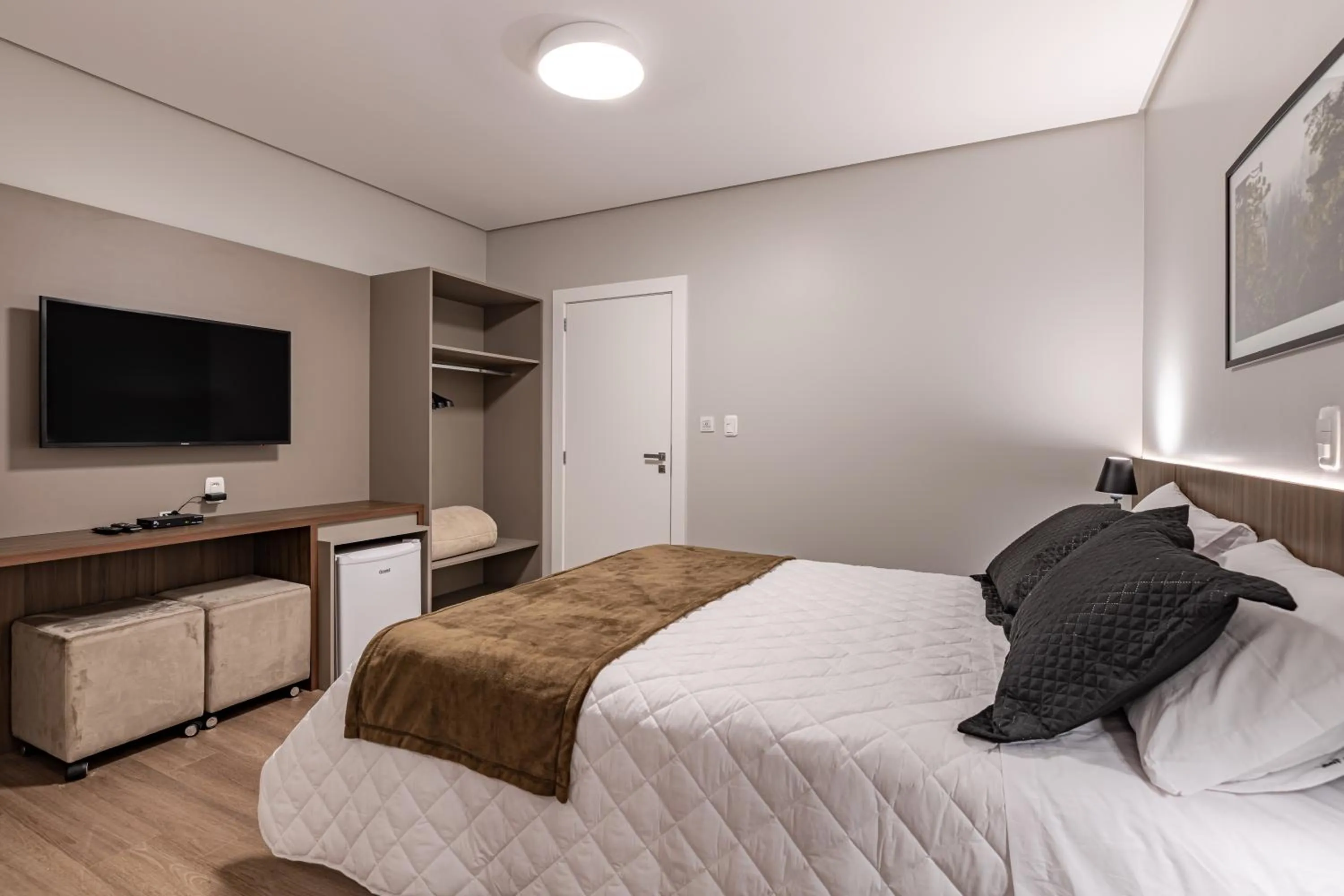 Bed in Pousada Serra Verde