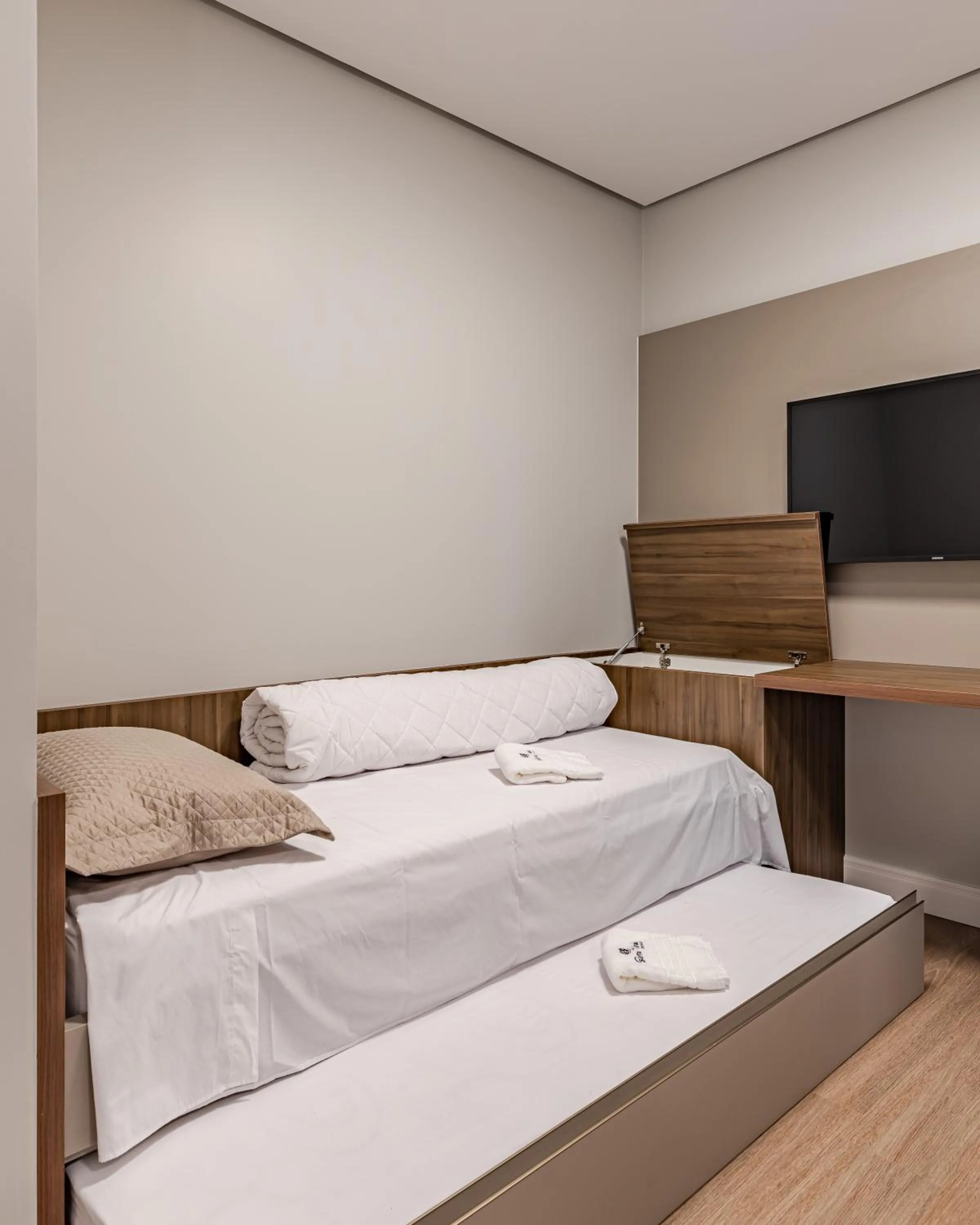 Bed in Pousada Serra Verde