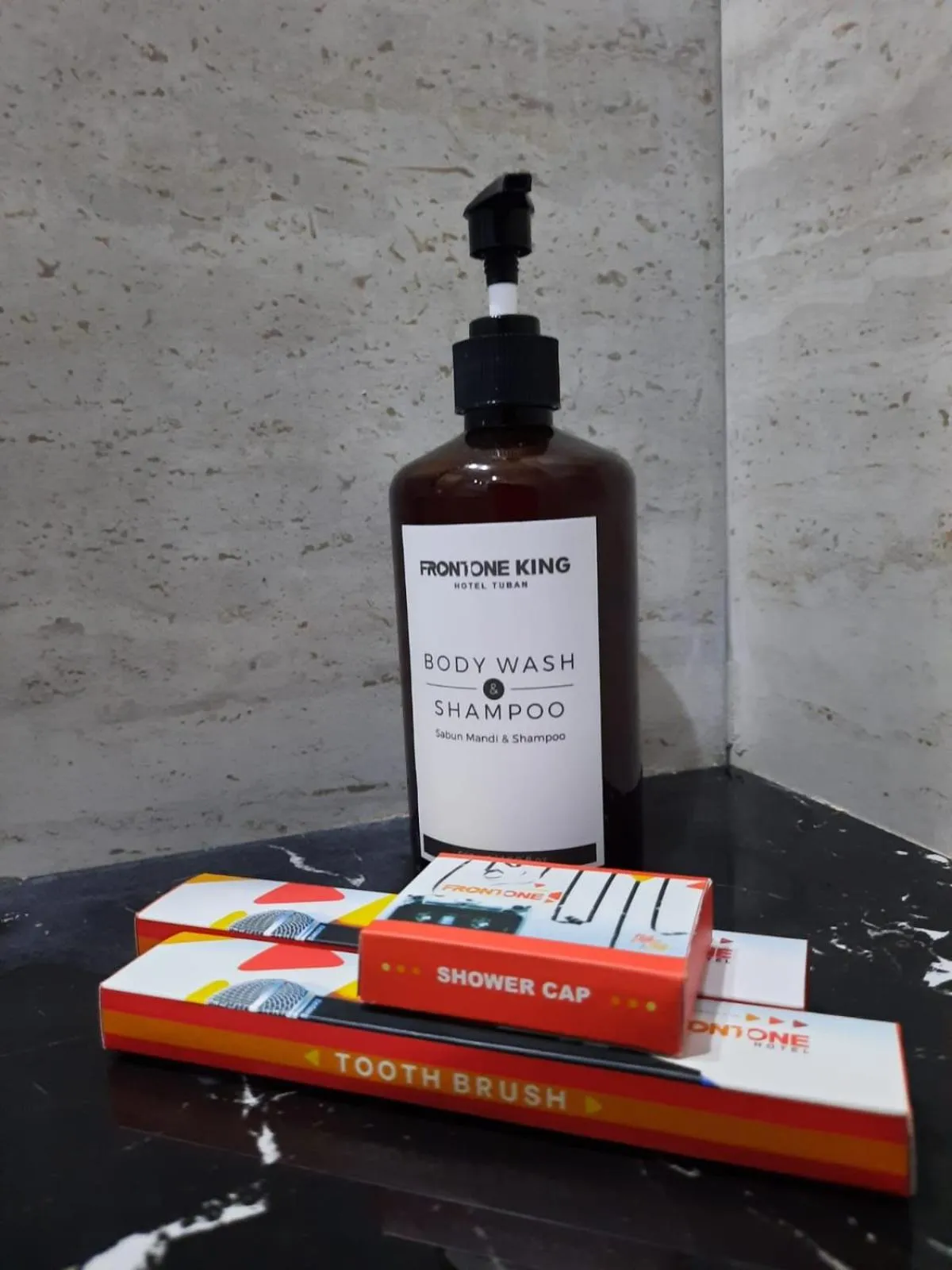 Bathroom in Front One King Hotel Tuban