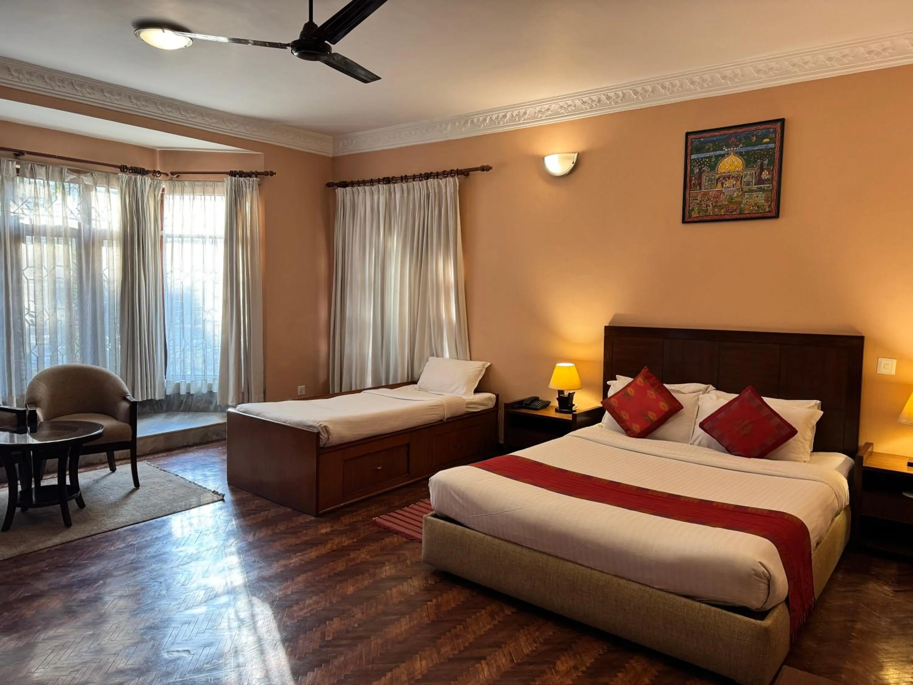 Bed in ROKPA Guest House