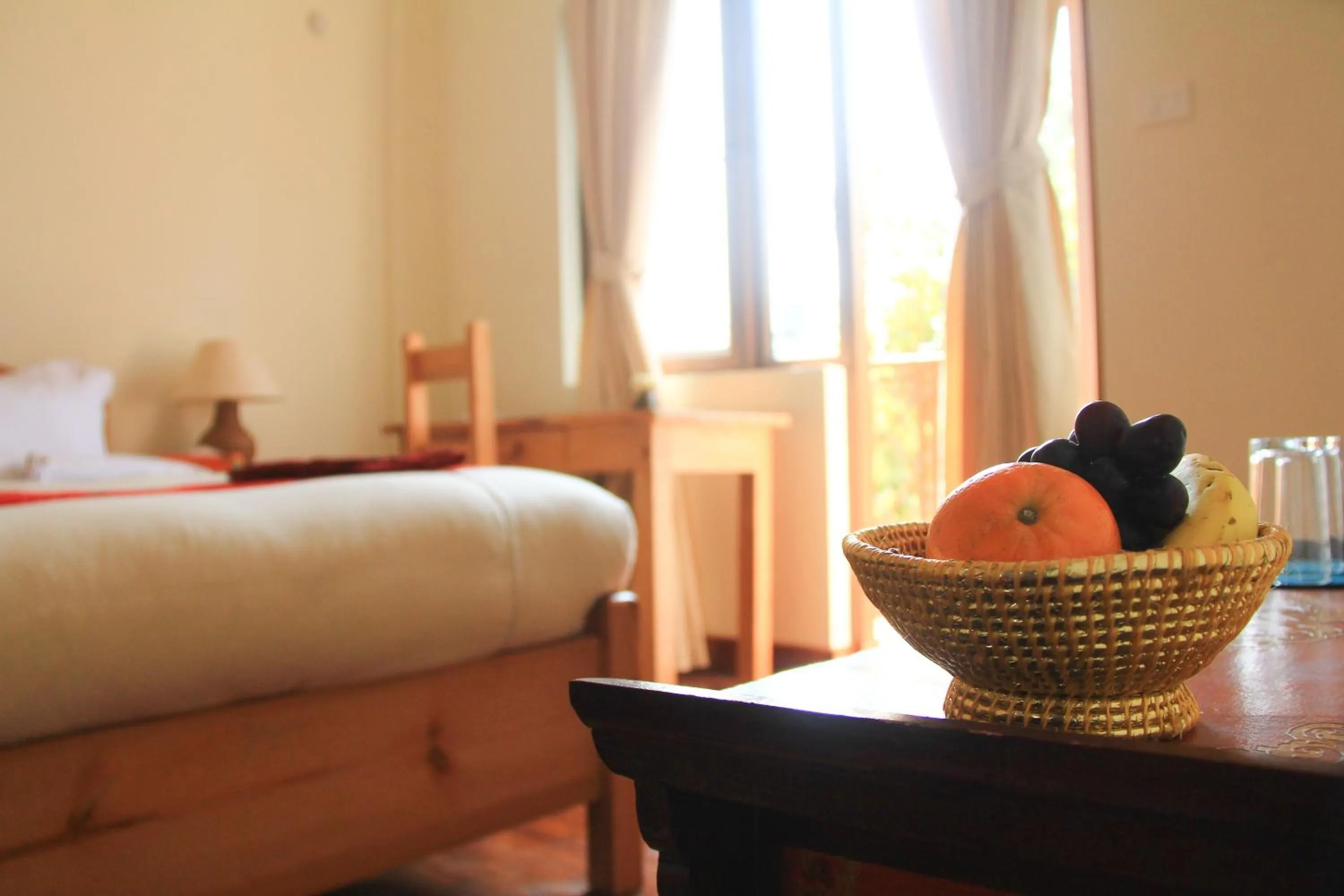 Bed in ROKPA Guest House