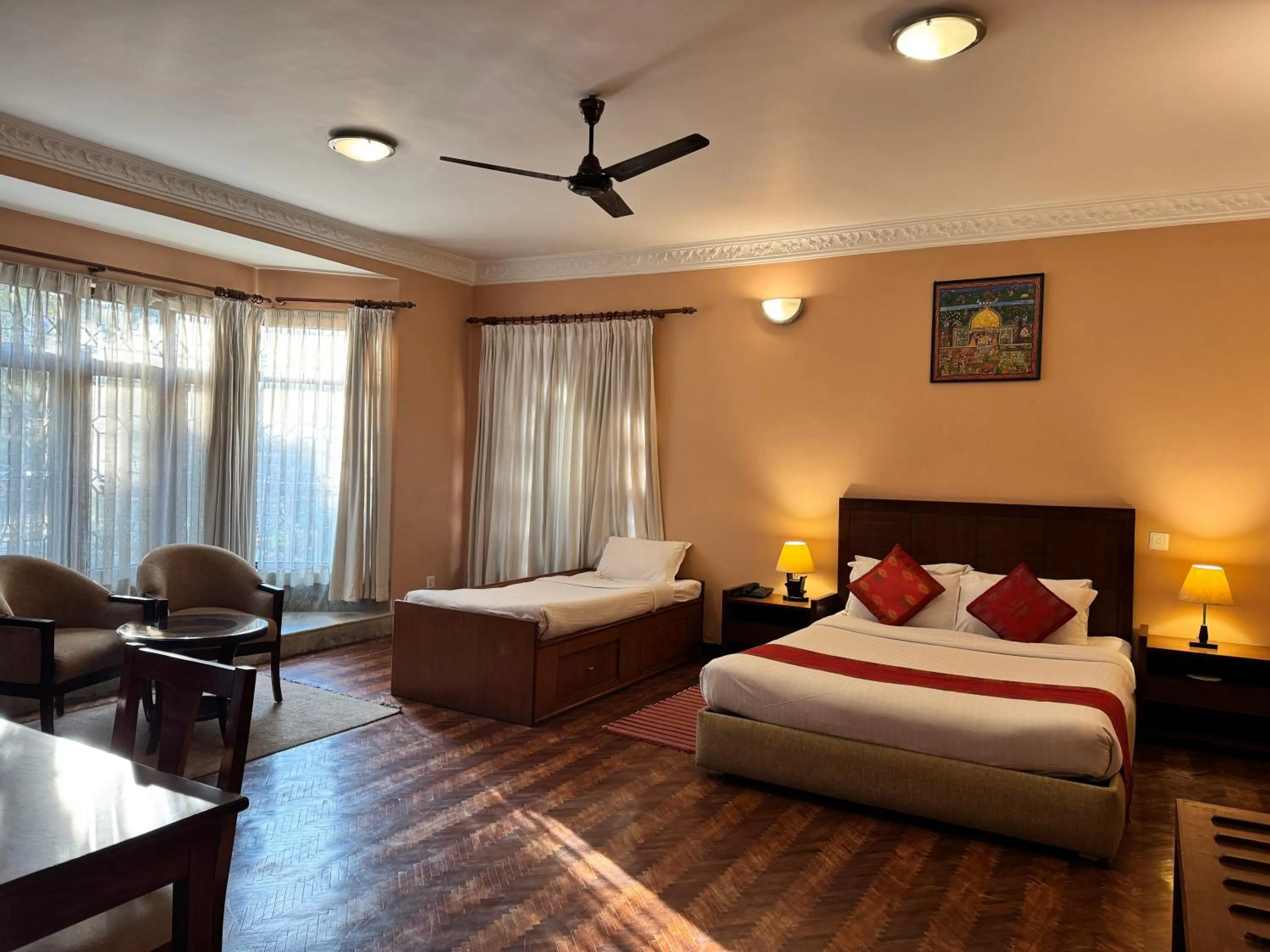 Bed in ROKPA Guest House