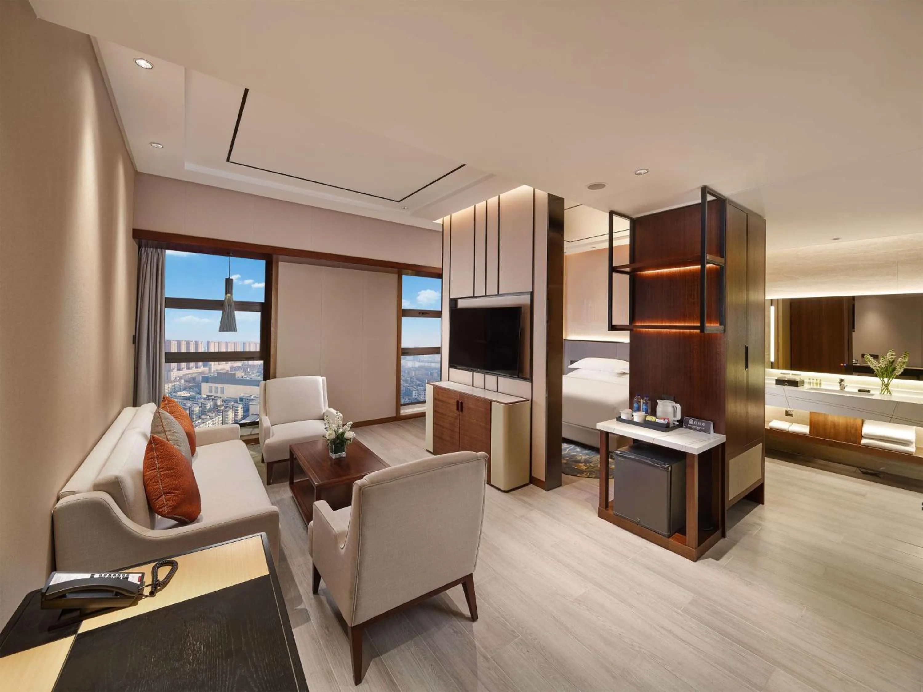 Bed in Hilton Garden Inn Anshan