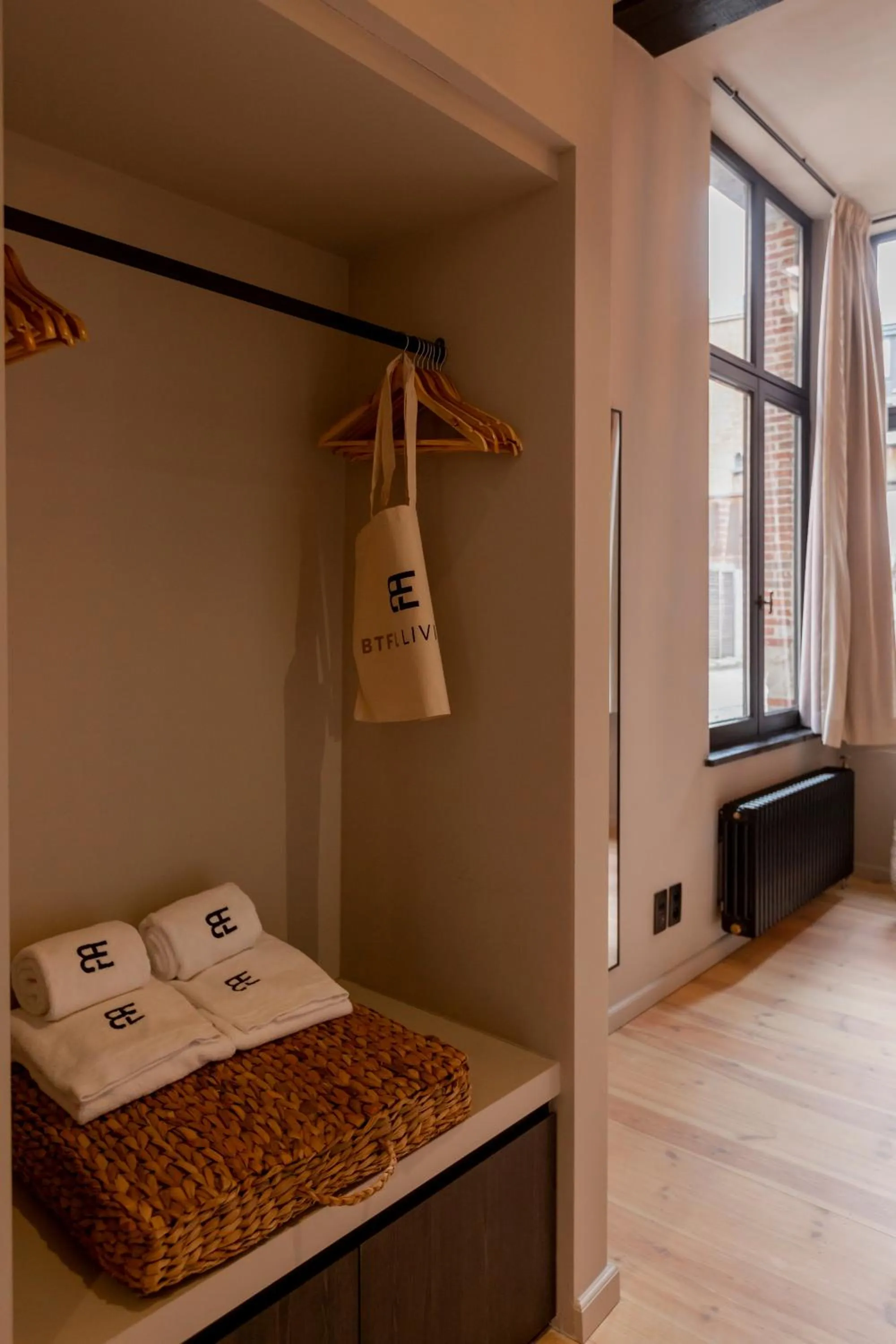 towels, Bed in BTFL Living, Luxury Residences Antwerp, Zirkstraat