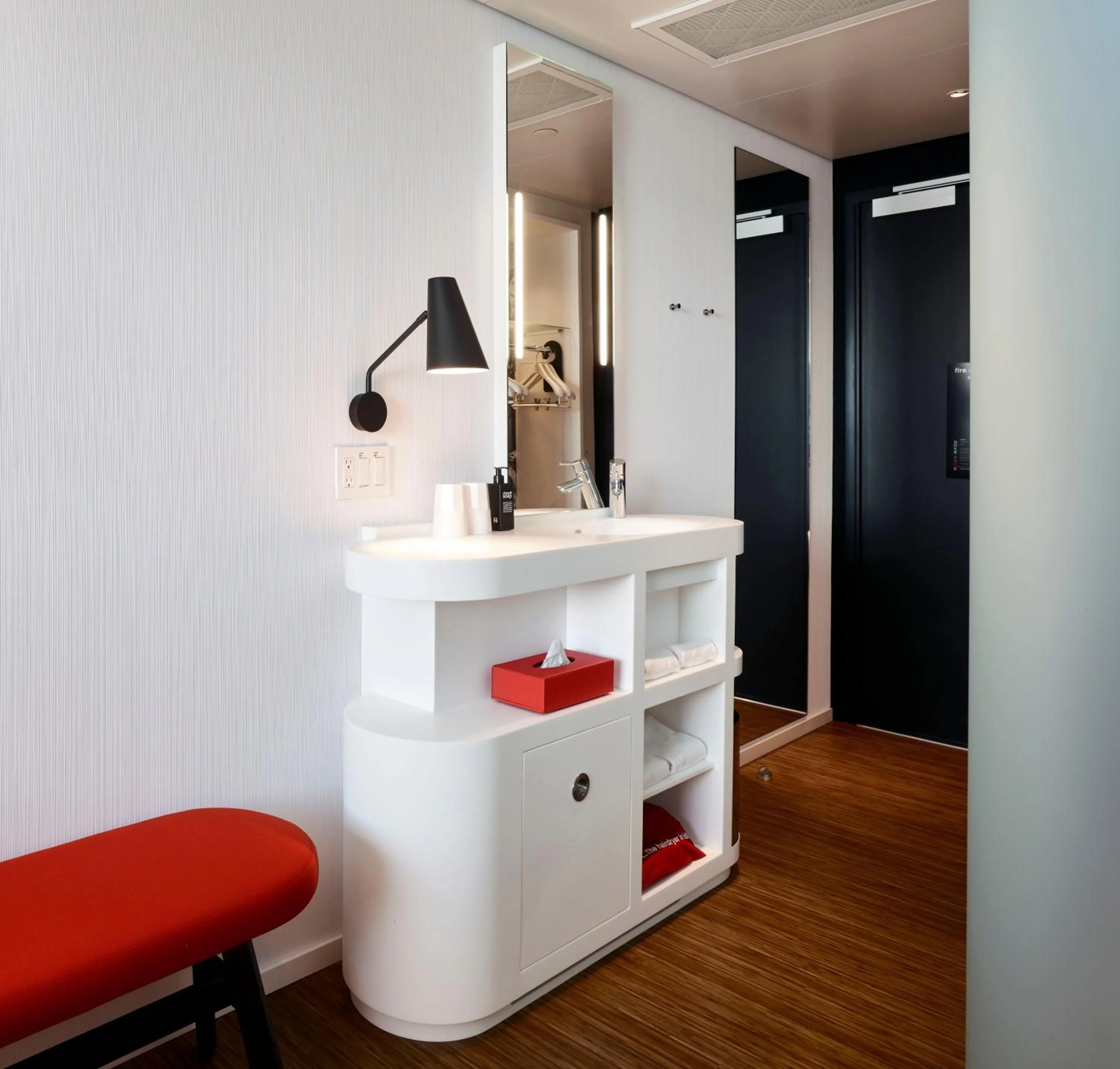 Bathroom in citizenM Seattle Pioneer Square