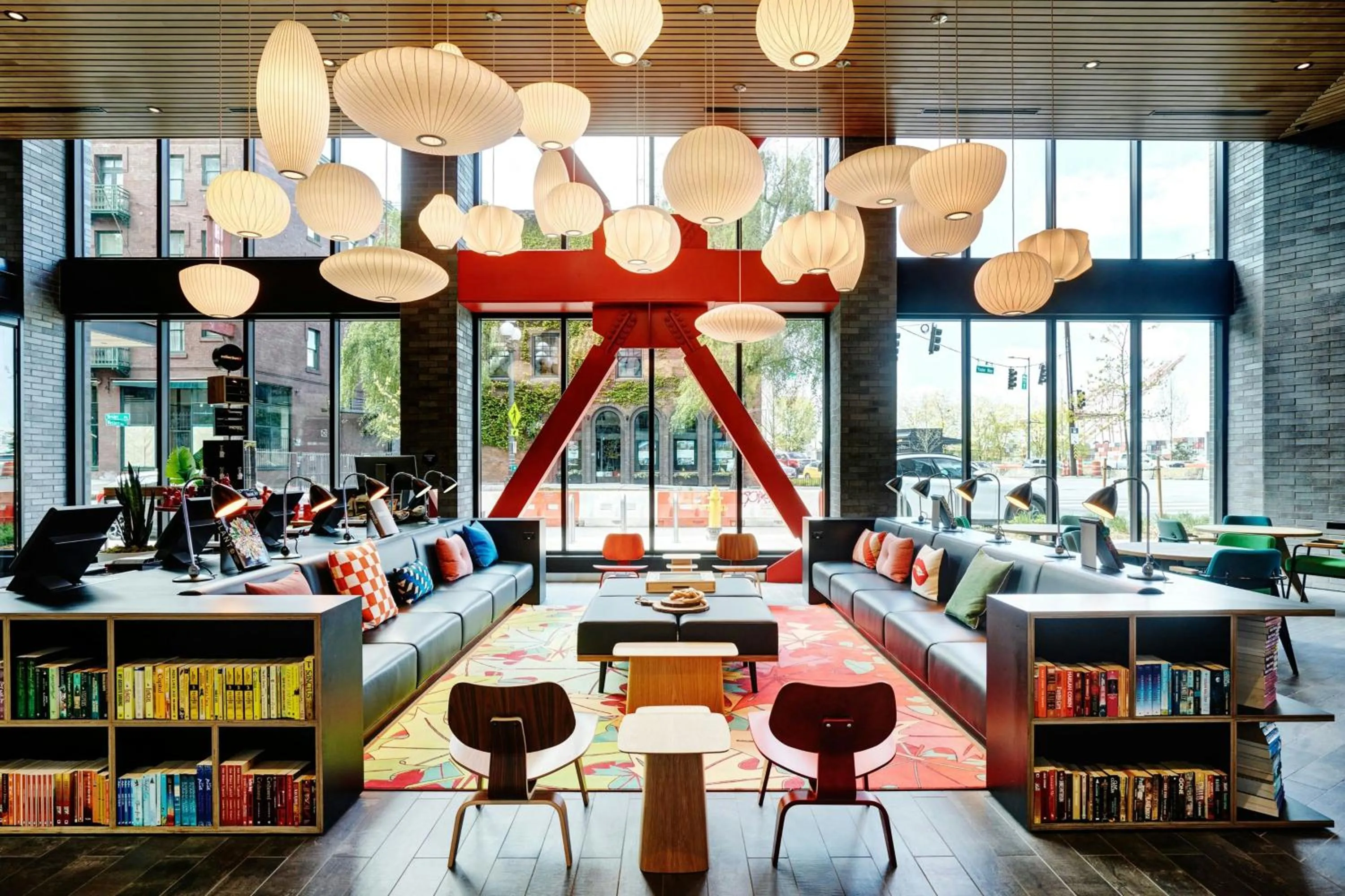 Lobby or reception in citizenM Seattle Pioneer Square