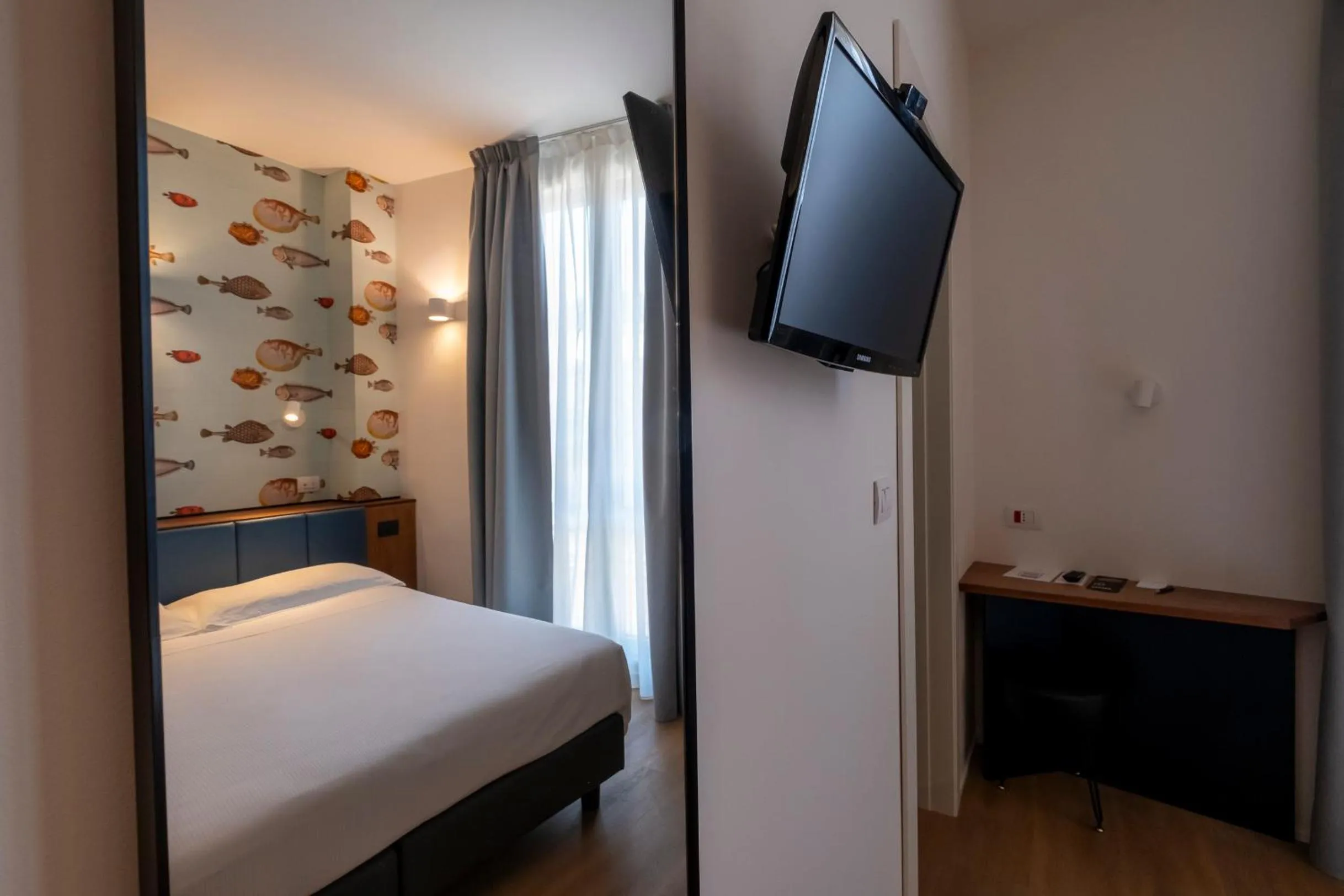 Bedroom, Bed in Hotel Italia e Lido Rapallo