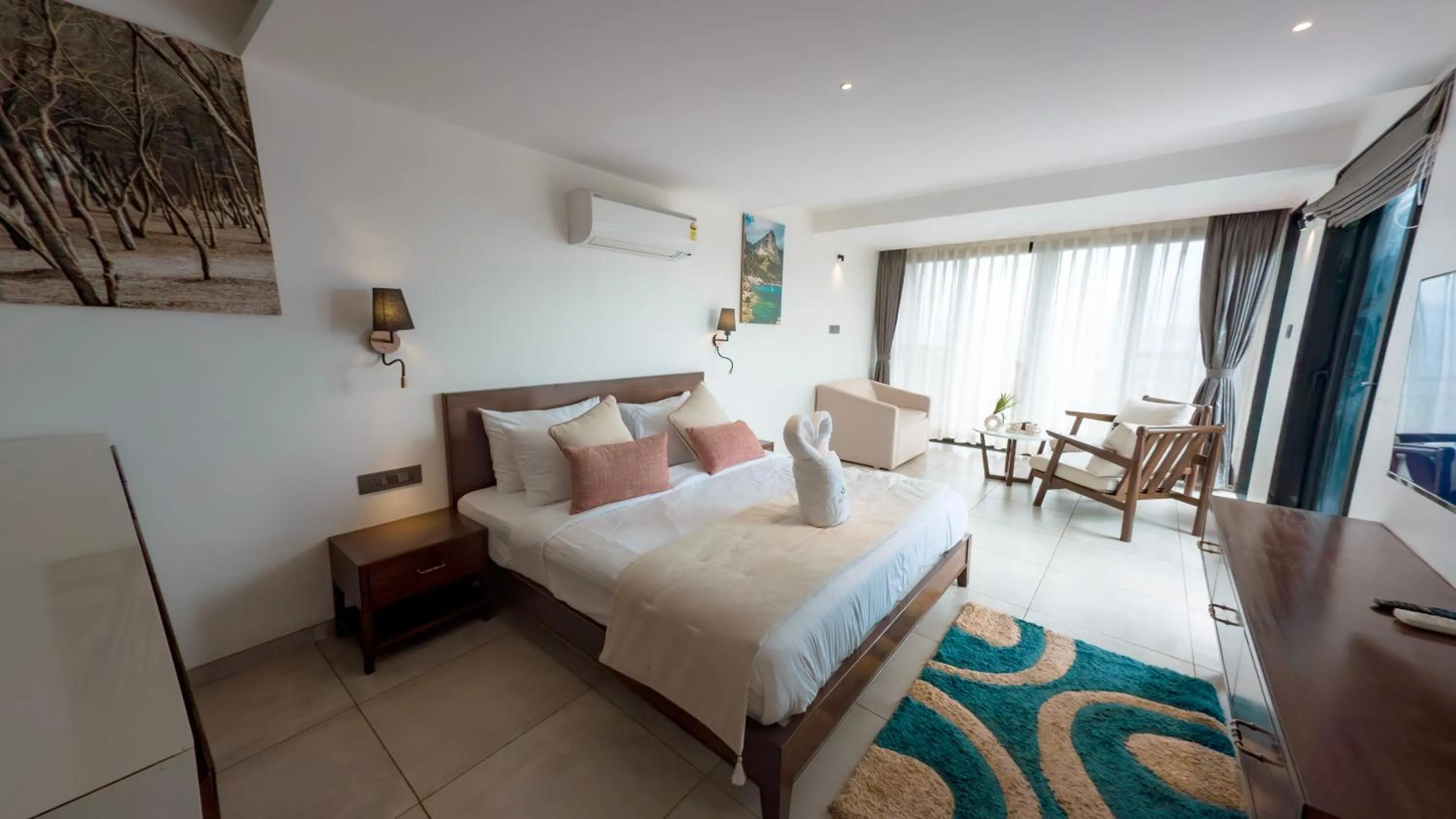 Bedroom, Bed in Vee Resort- The Suites of Royals