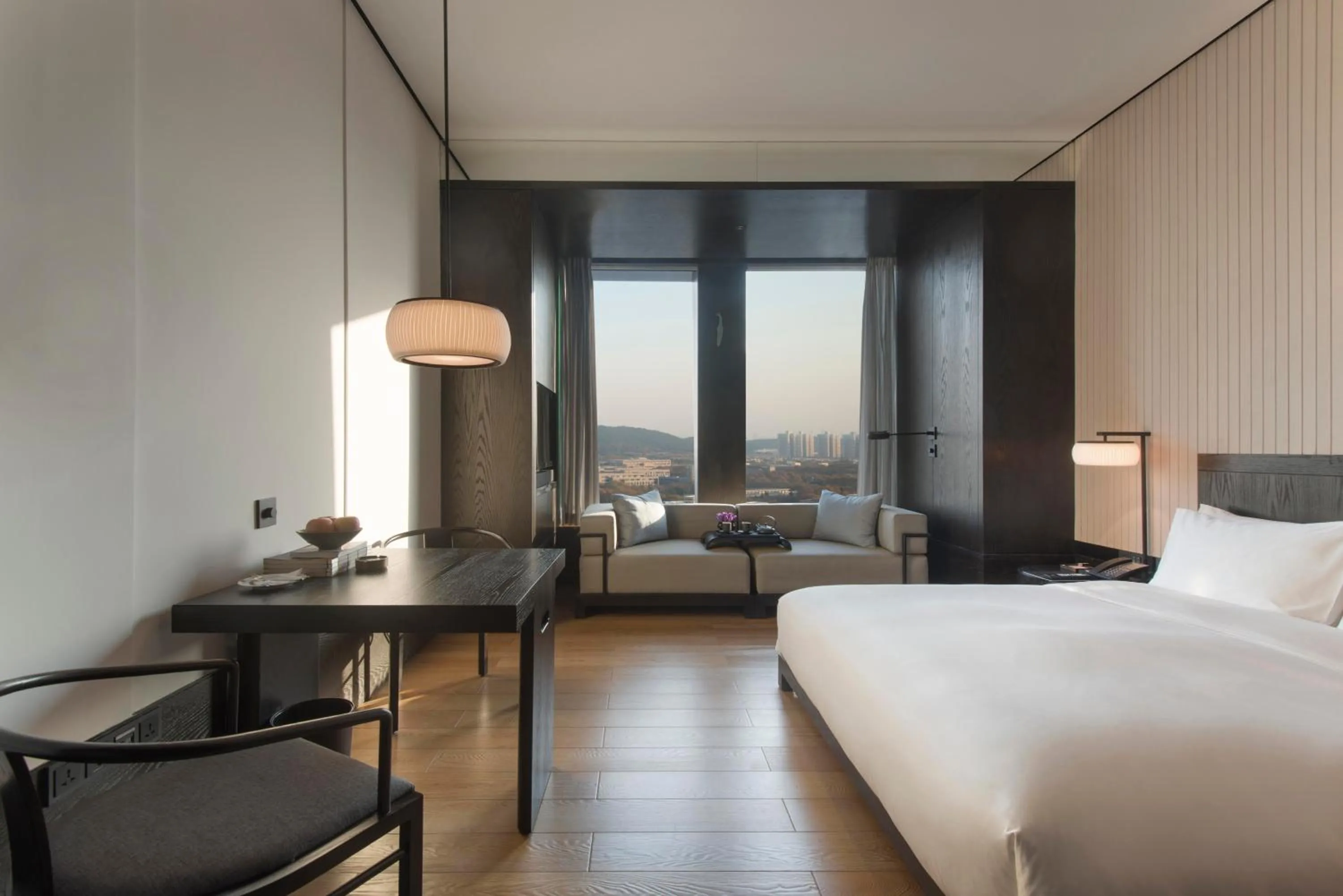 Photo of the whole room, Bed in Hyatt Regency Wuhan Optics Valley