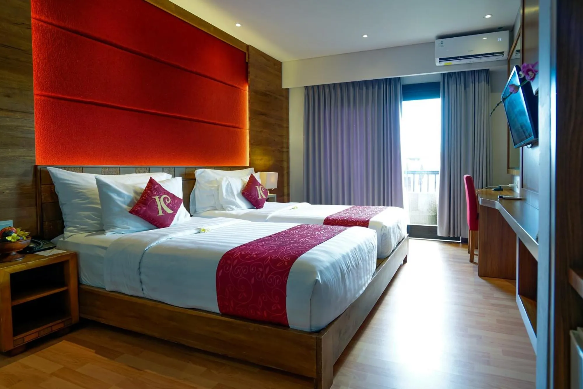 Bed in The Kirana Canggu Hotel