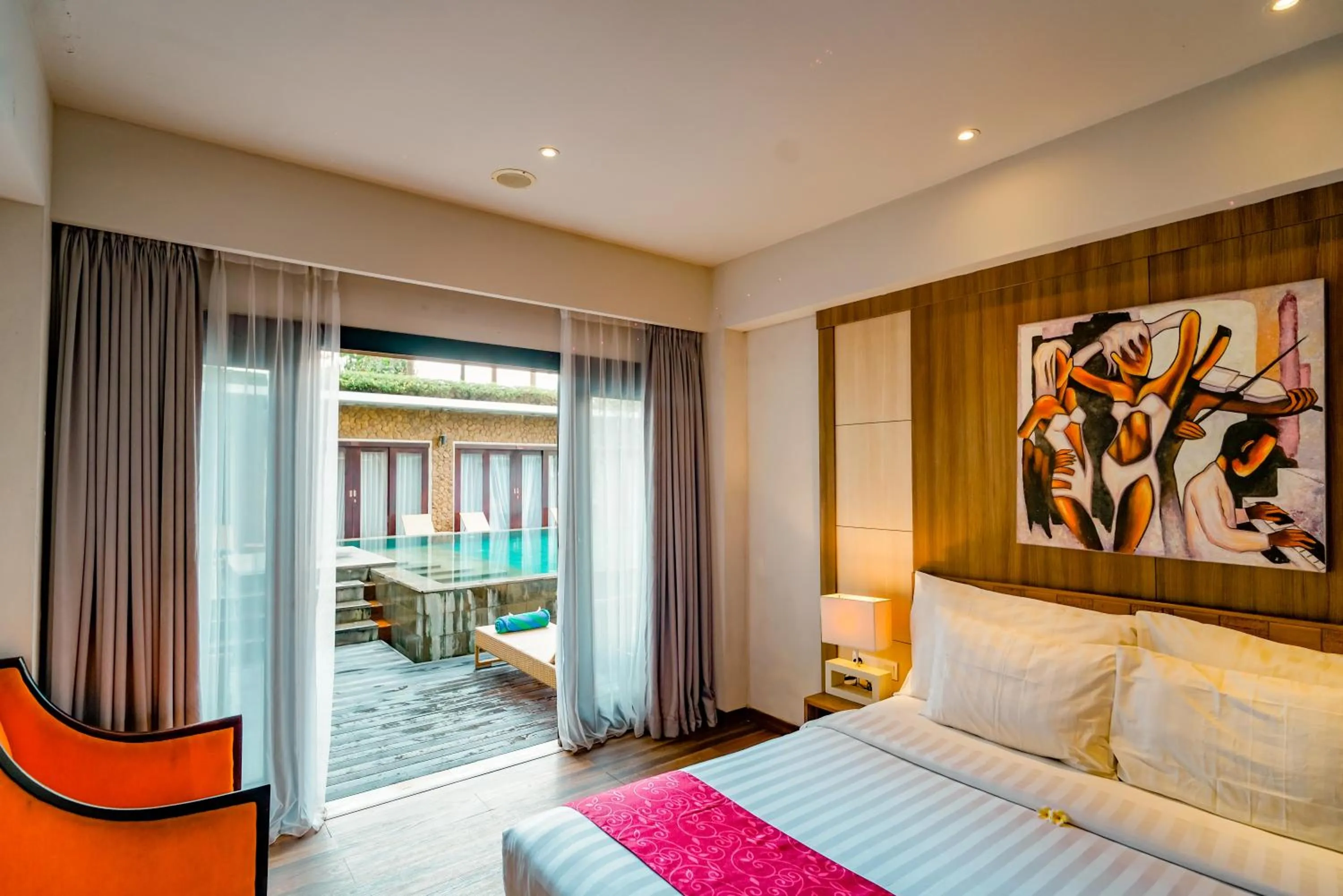 Bed in The Kirana Canggu Hotel