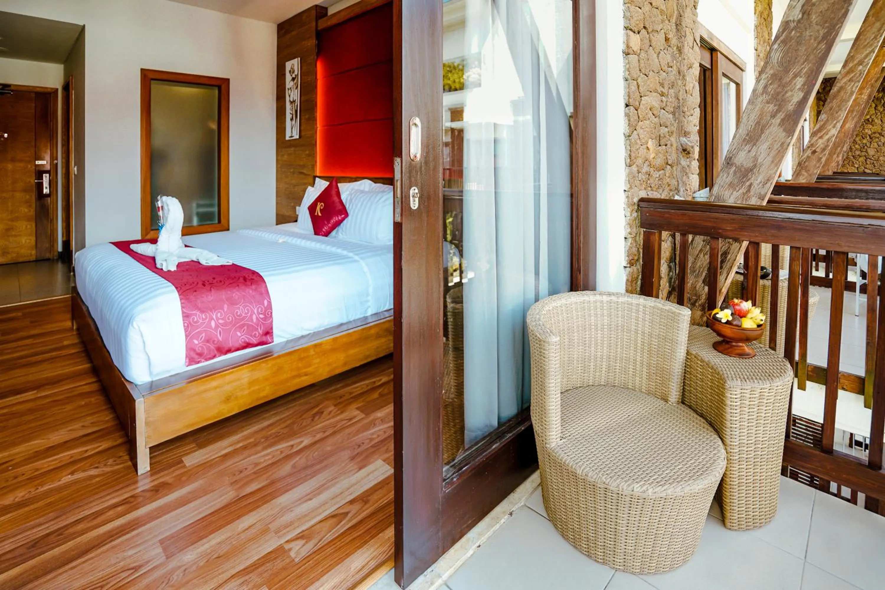 Bed in The Kirana Canggu Hotel