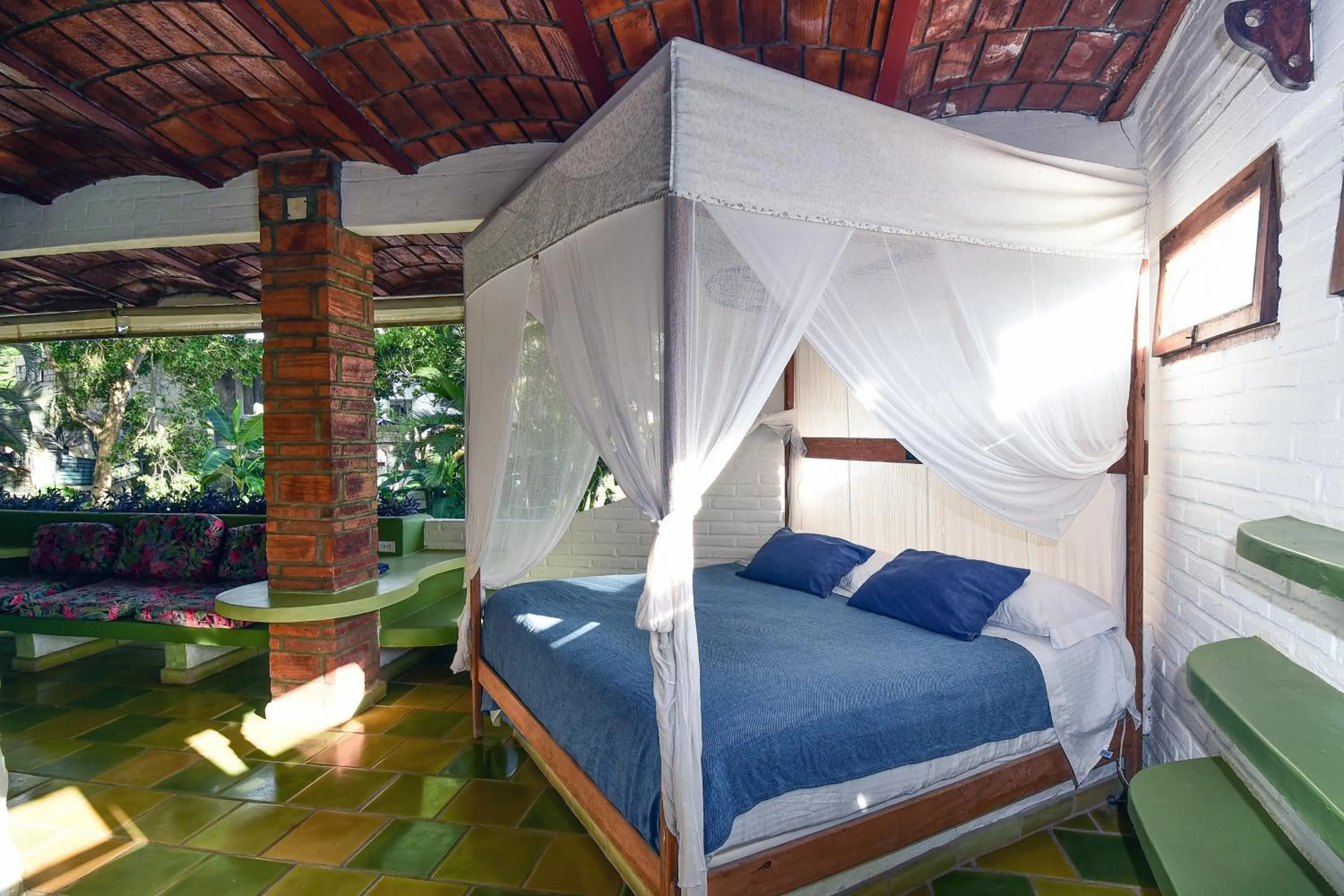 Bed in Sayulita Beach House Hotel