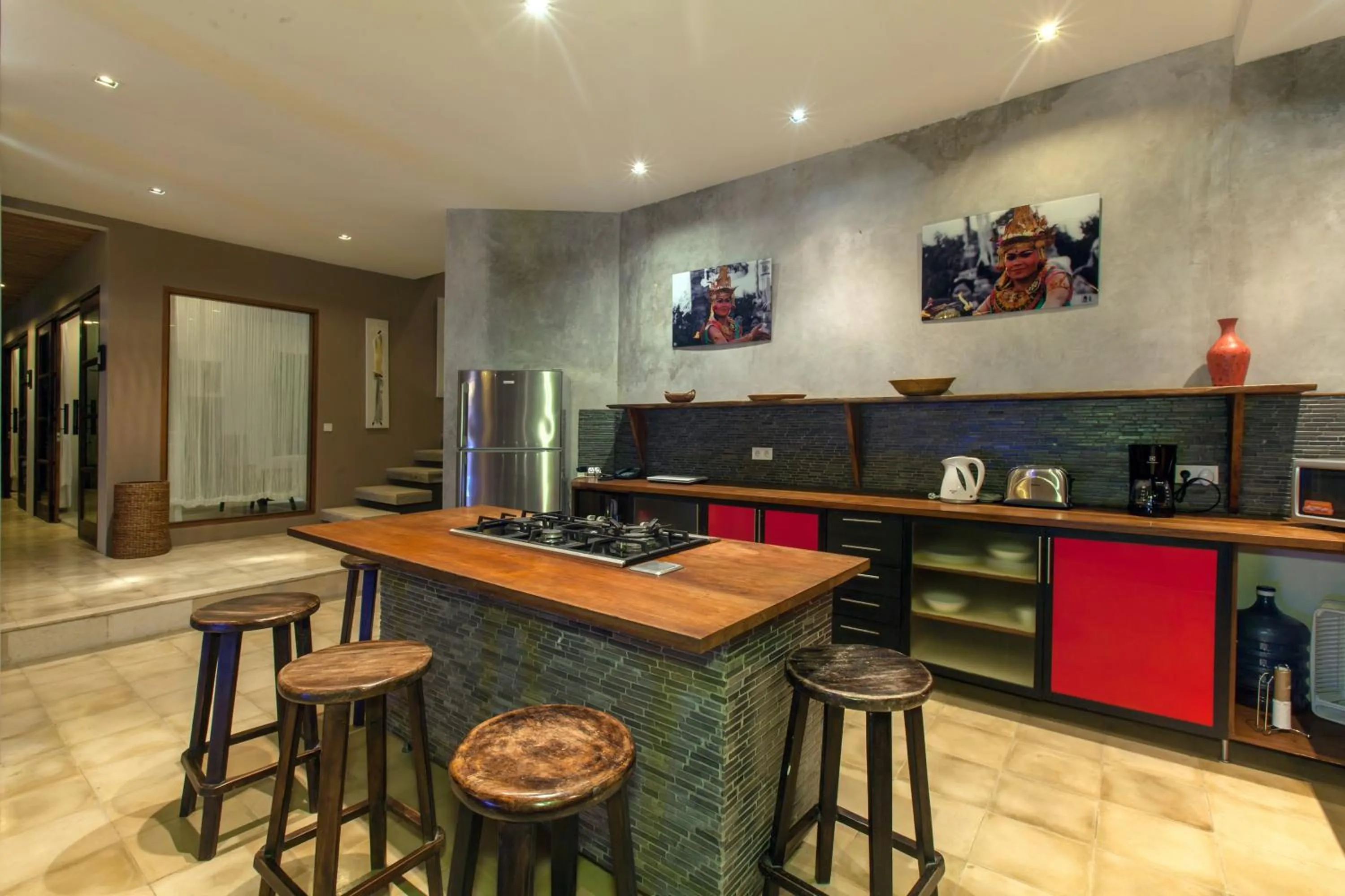 Kitchen or kitchenette in Villa Liang by Nagisa Bali