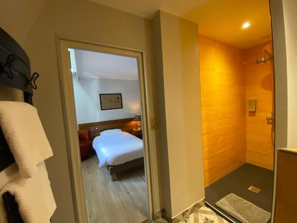 Bathroom, Bed in Le Terminus
