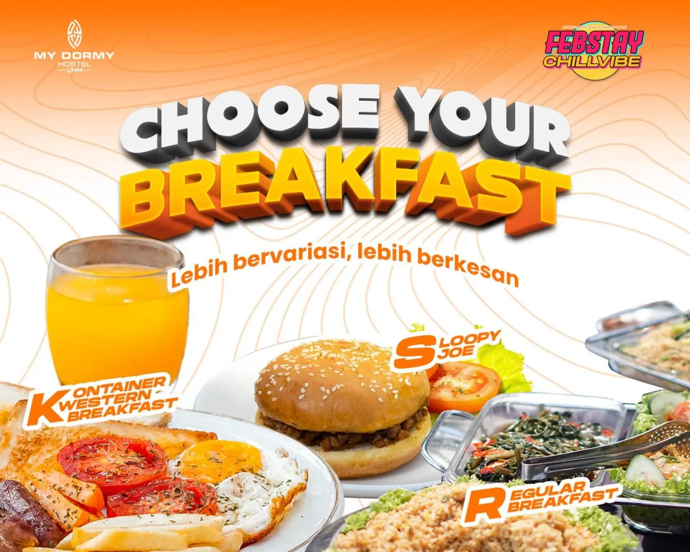 Breakfast in My Dormy Hostel UMM