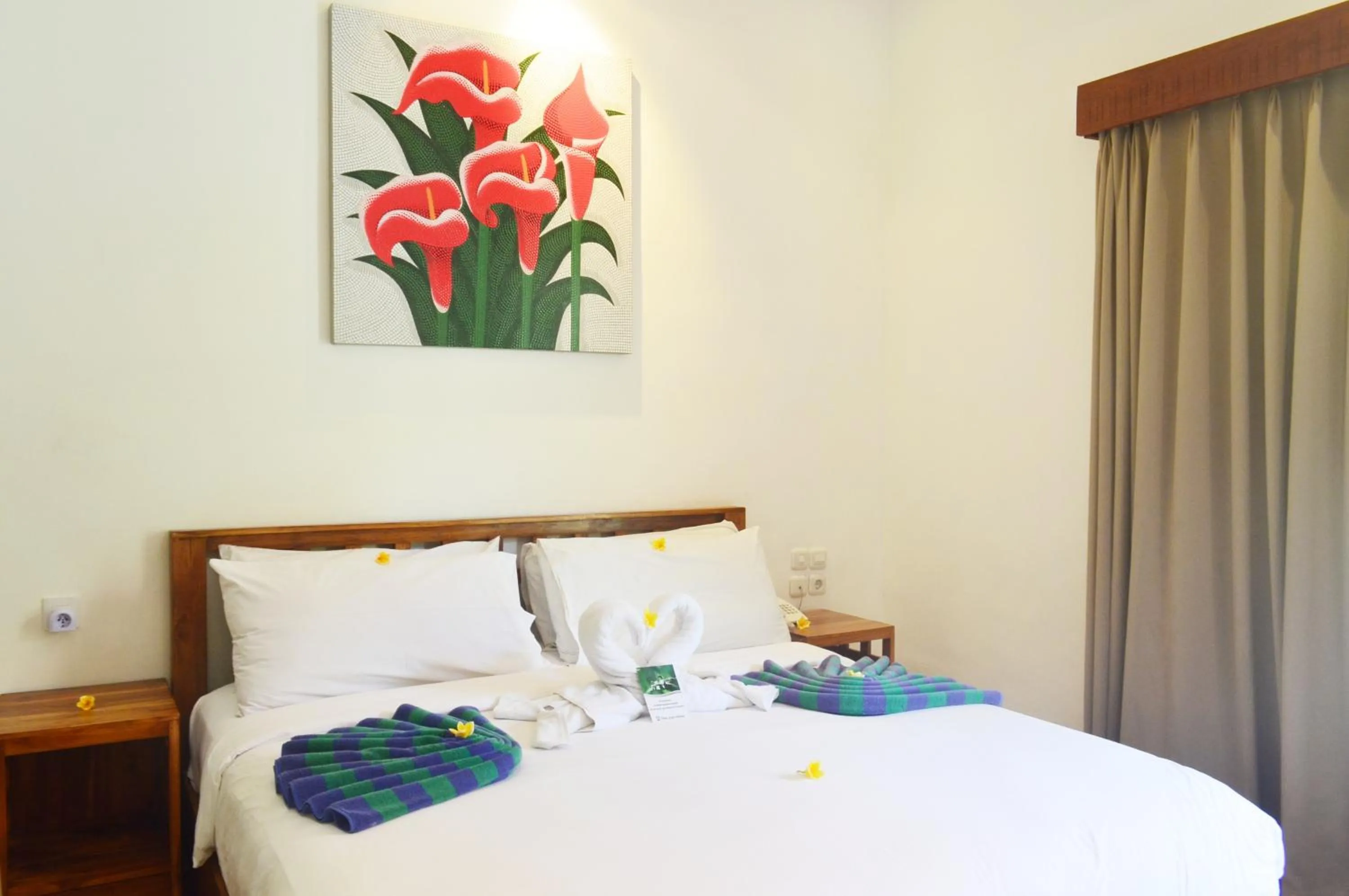 Bed in Jas Green Villas and Spa