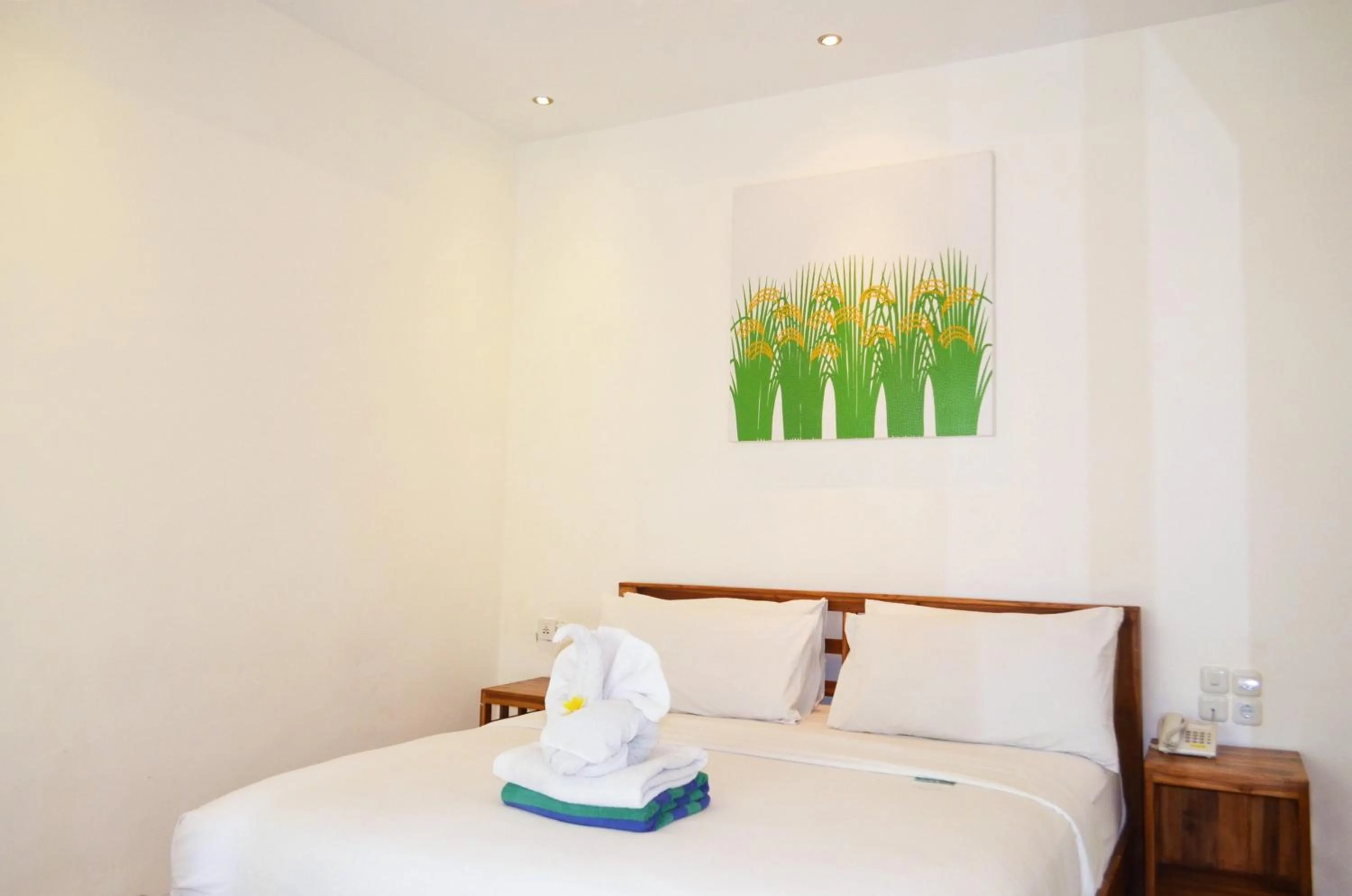 Bed in Jas Green Villas and Spa