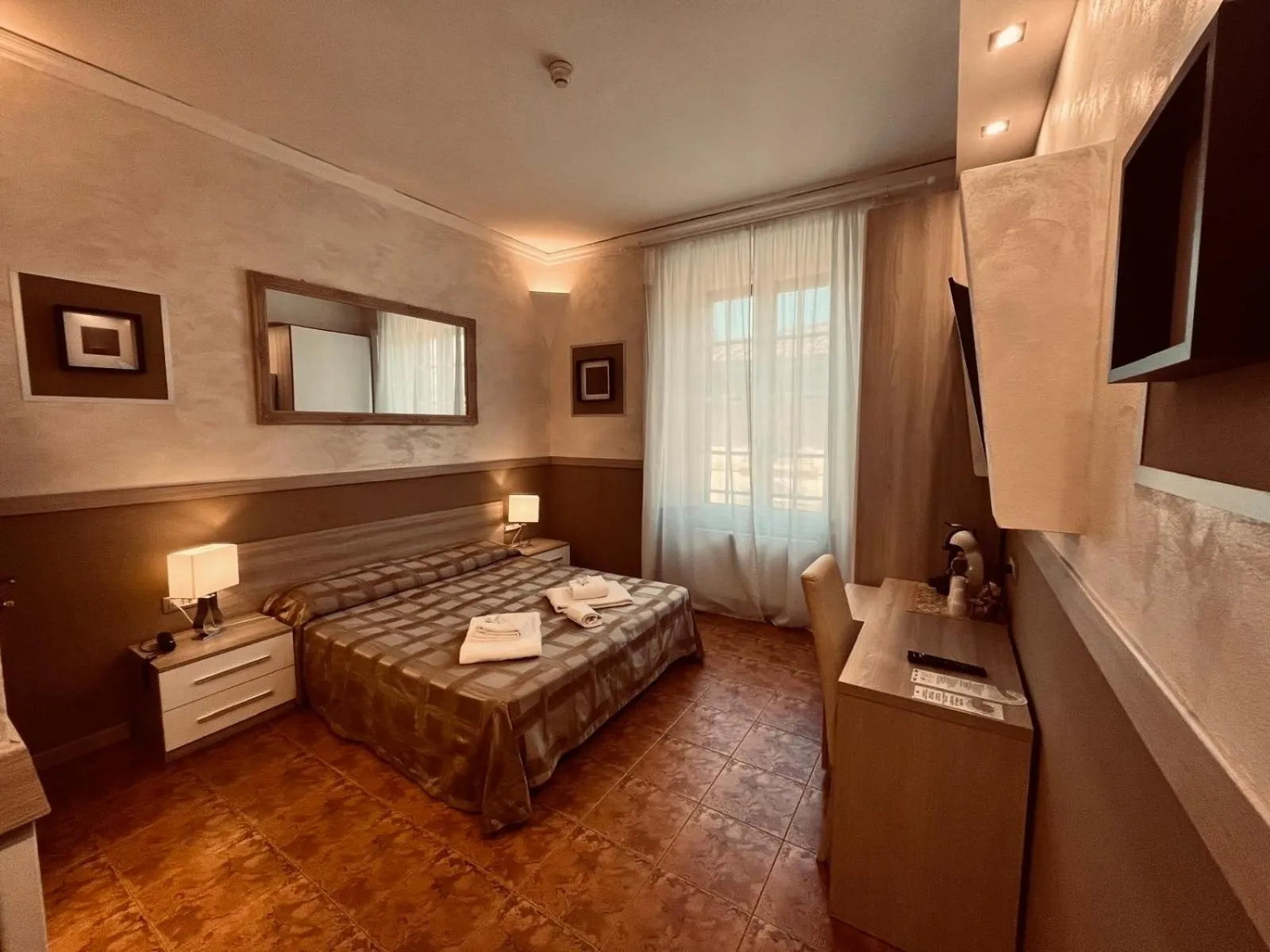 Bed in Hotel Alinari