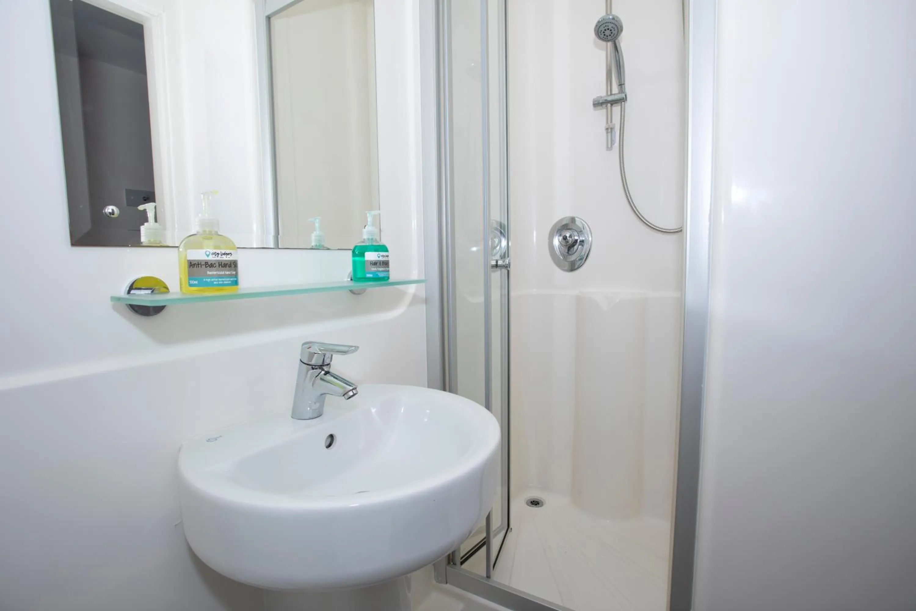 Shower in Beaverbank Place - Campus Residence