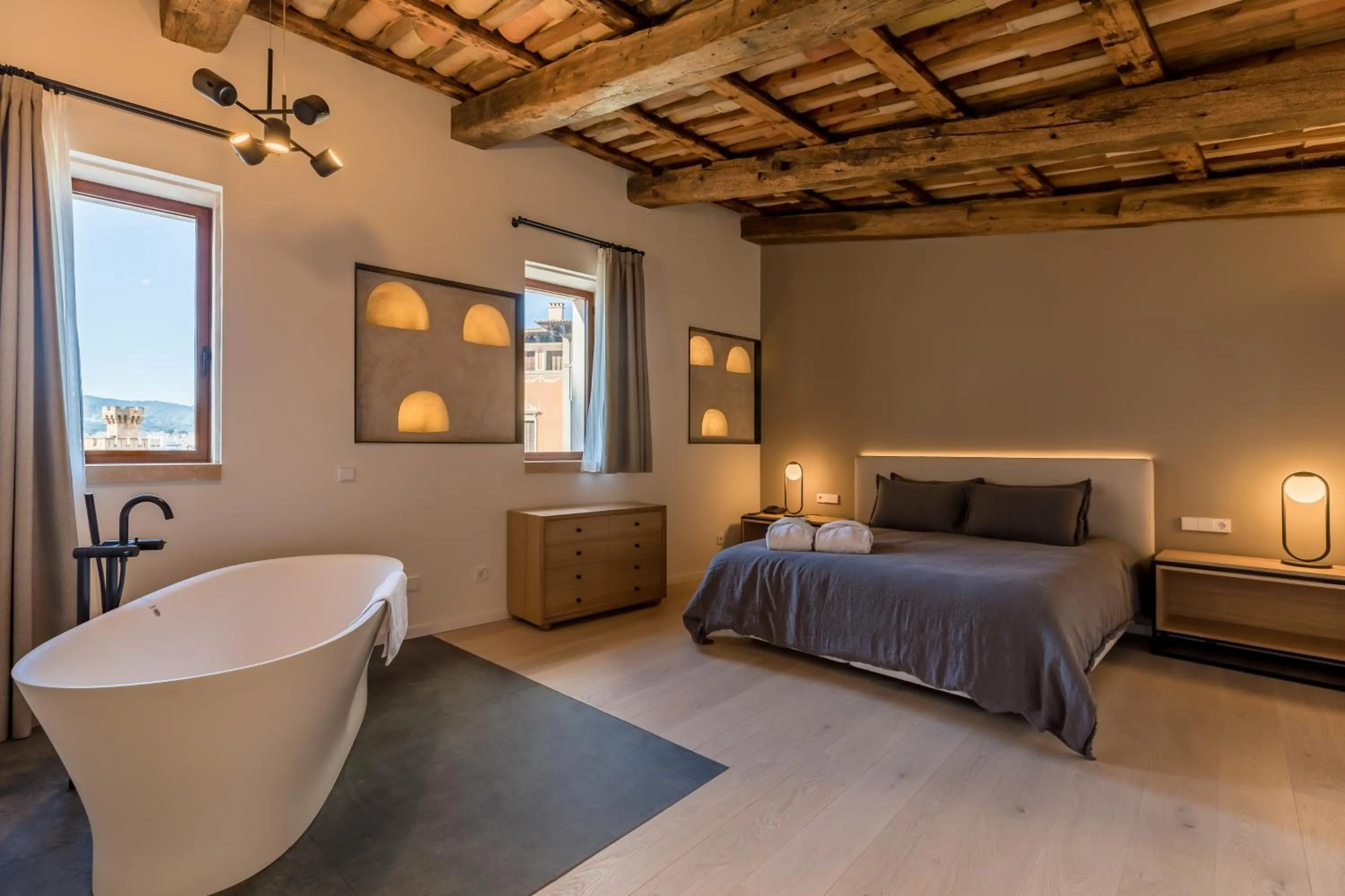 Bed in Hotel Can Cirera