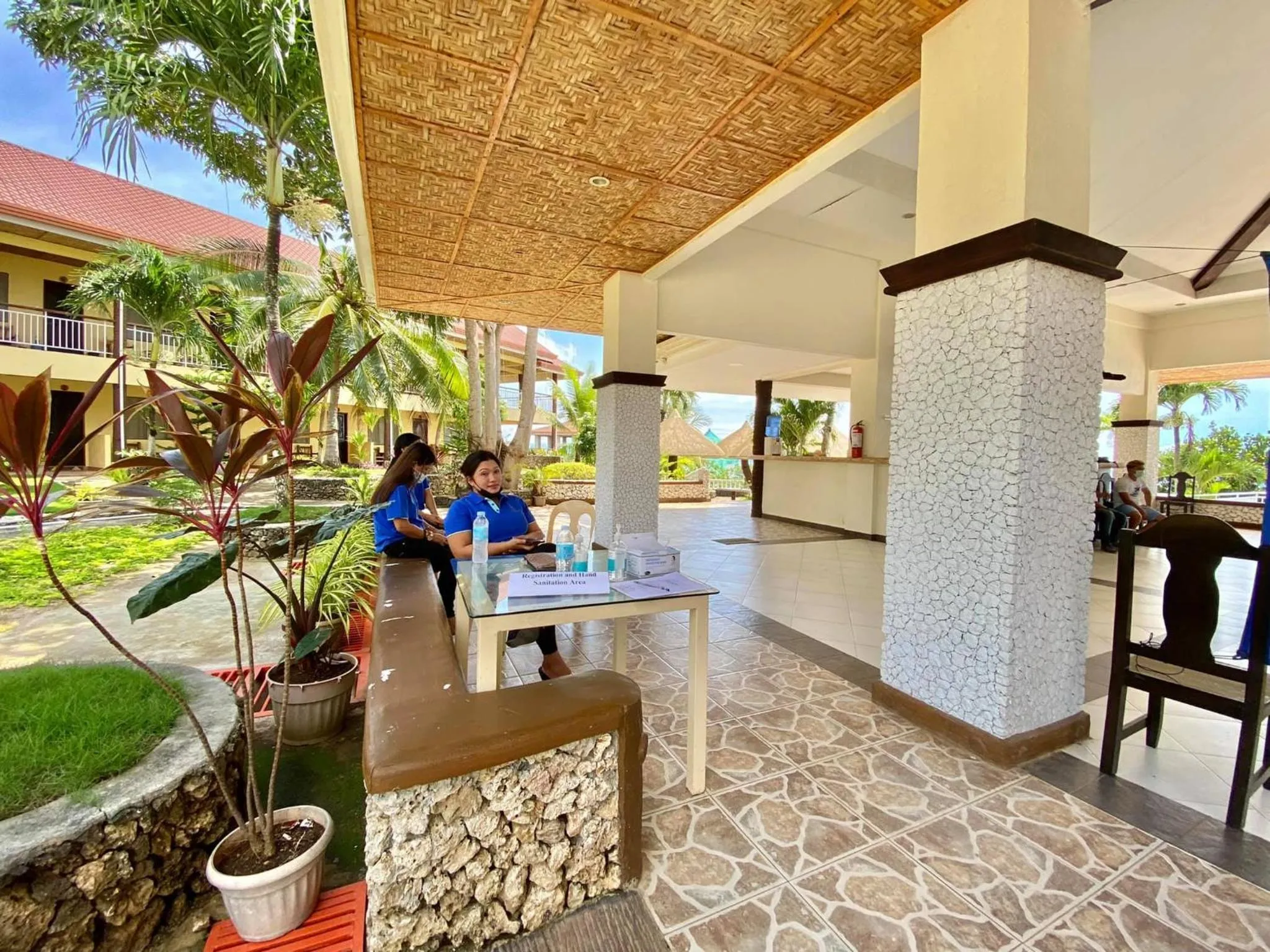 Staff in Azure Camotes Resort Hotel