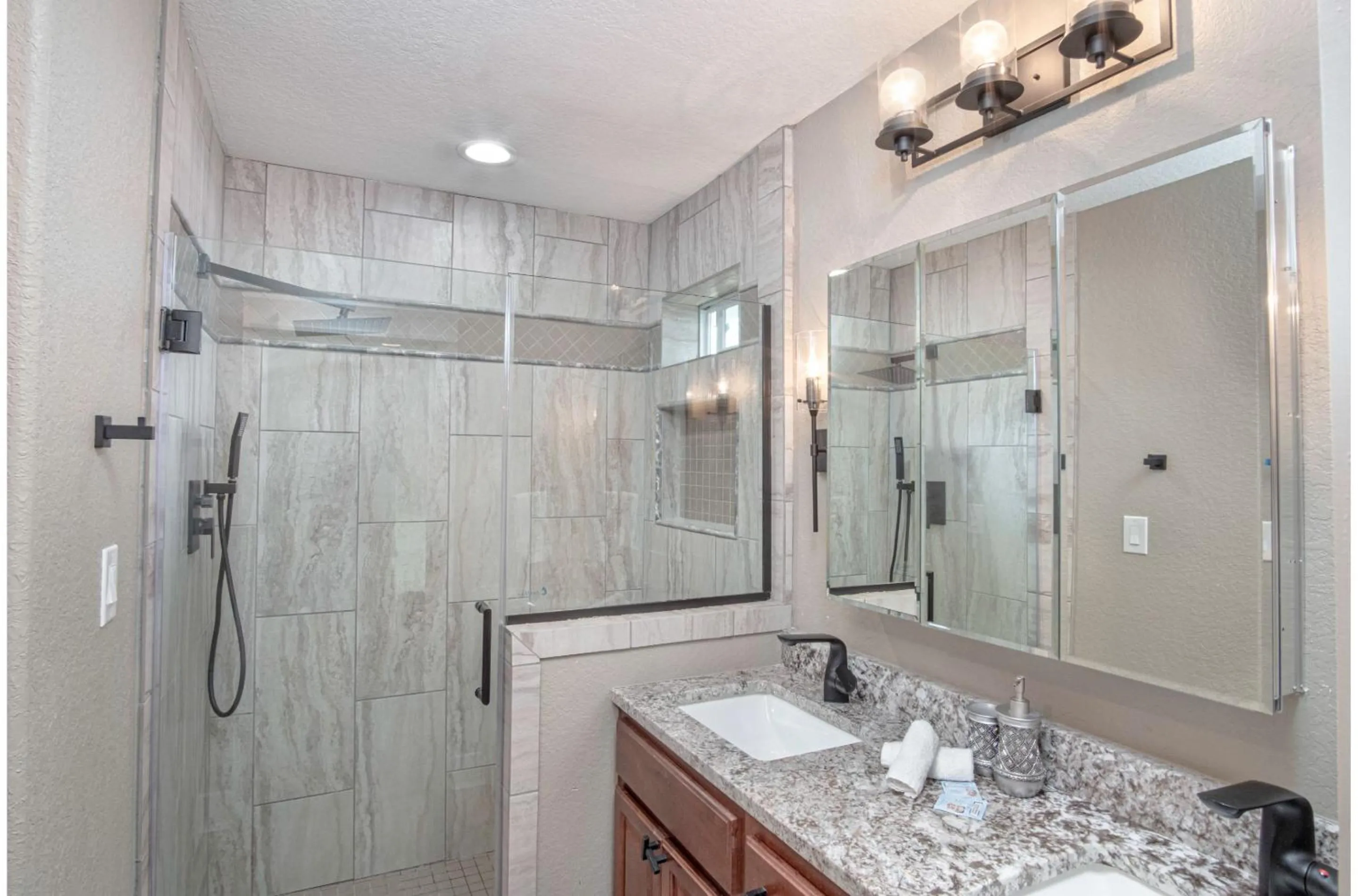 Bathroom in Lovely 3 BR Home Only 9 Minutes from Downtown