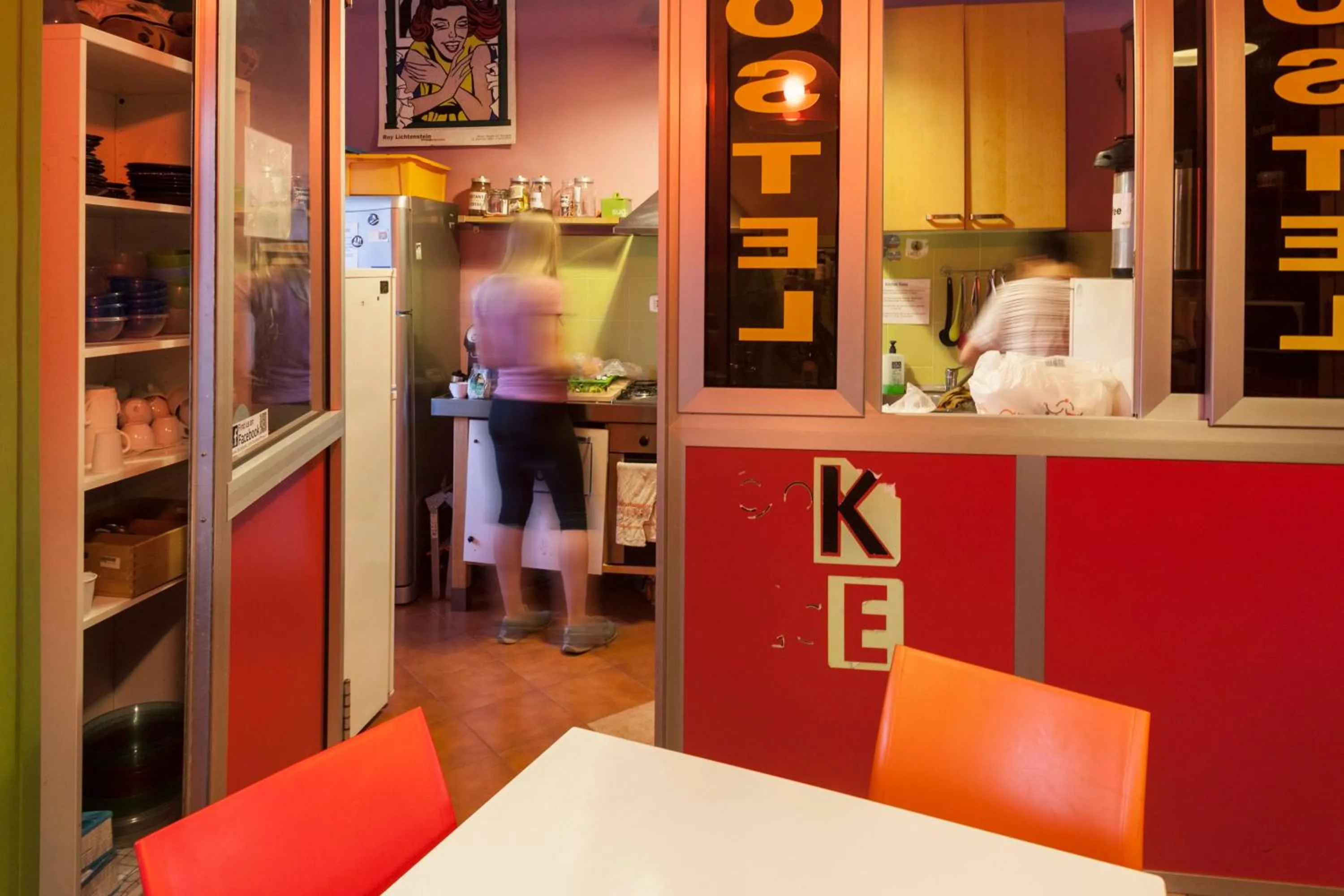 Communal kitchen in Hostel of the Sun