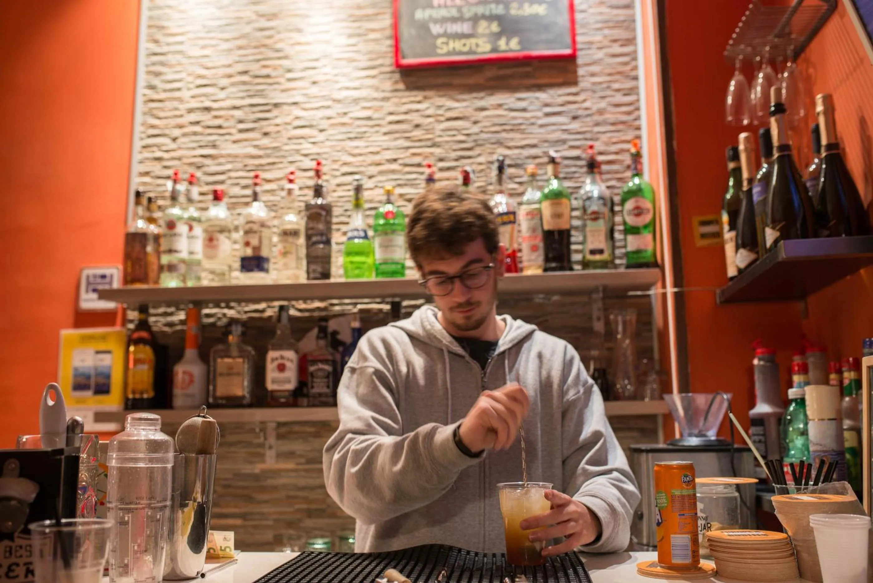 Alcoholic drinks in Hostel of the Sun