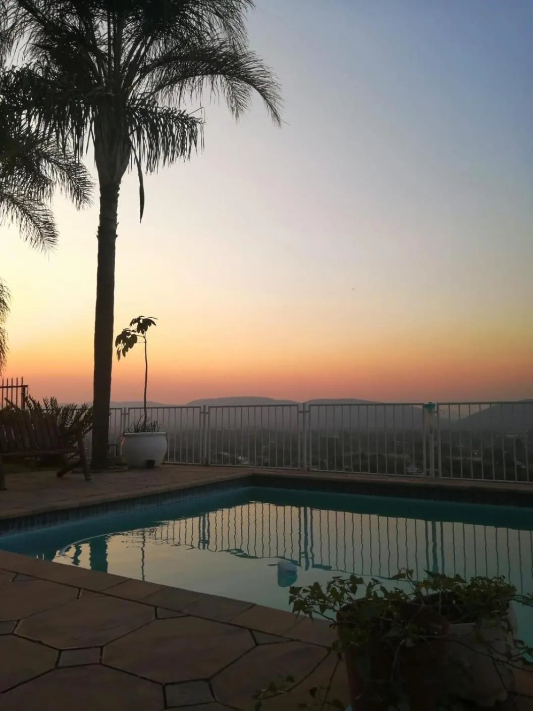 Pool view in Palm View Guest House