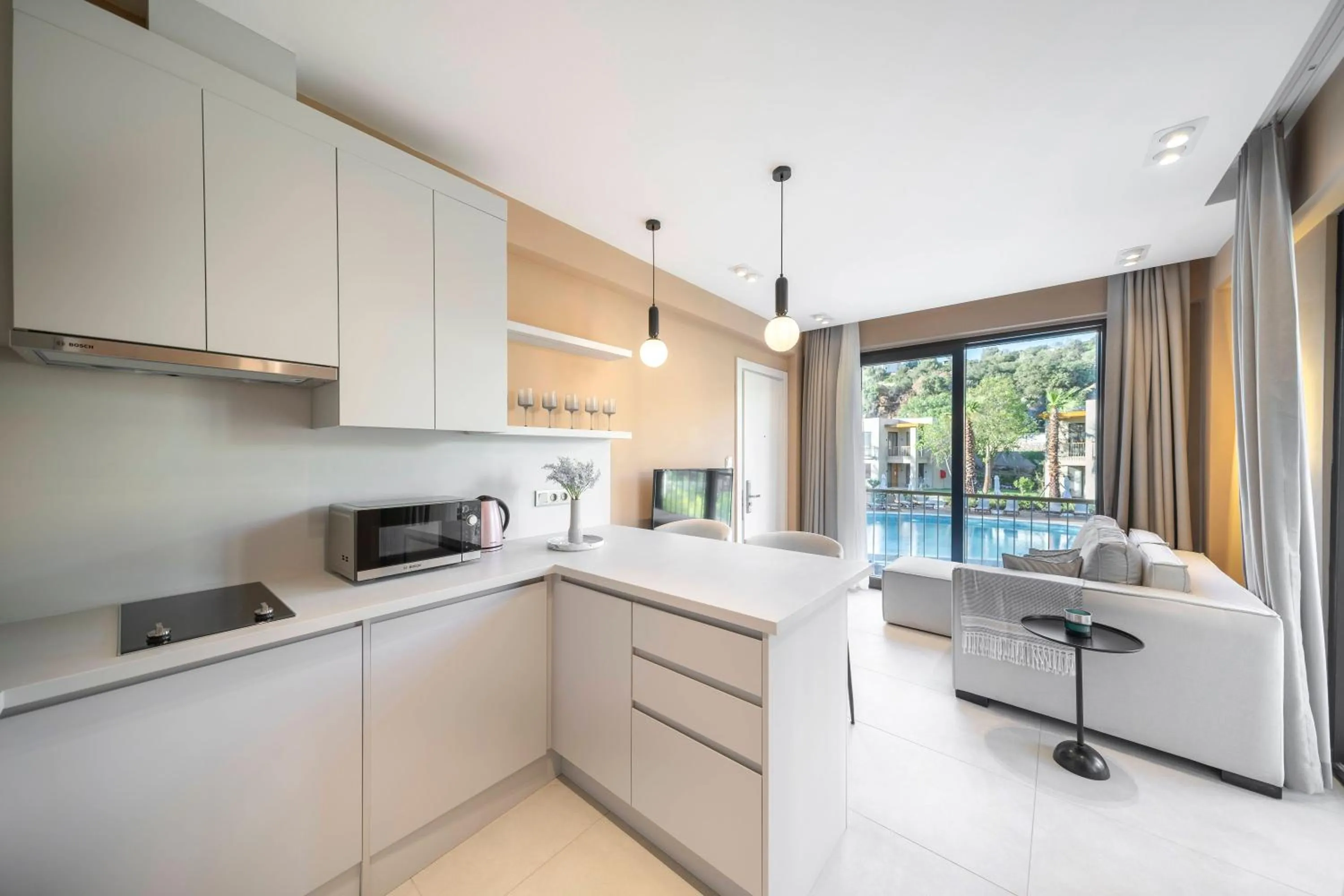 Kitchen or kitchenette in Renovu Apart Bodrum