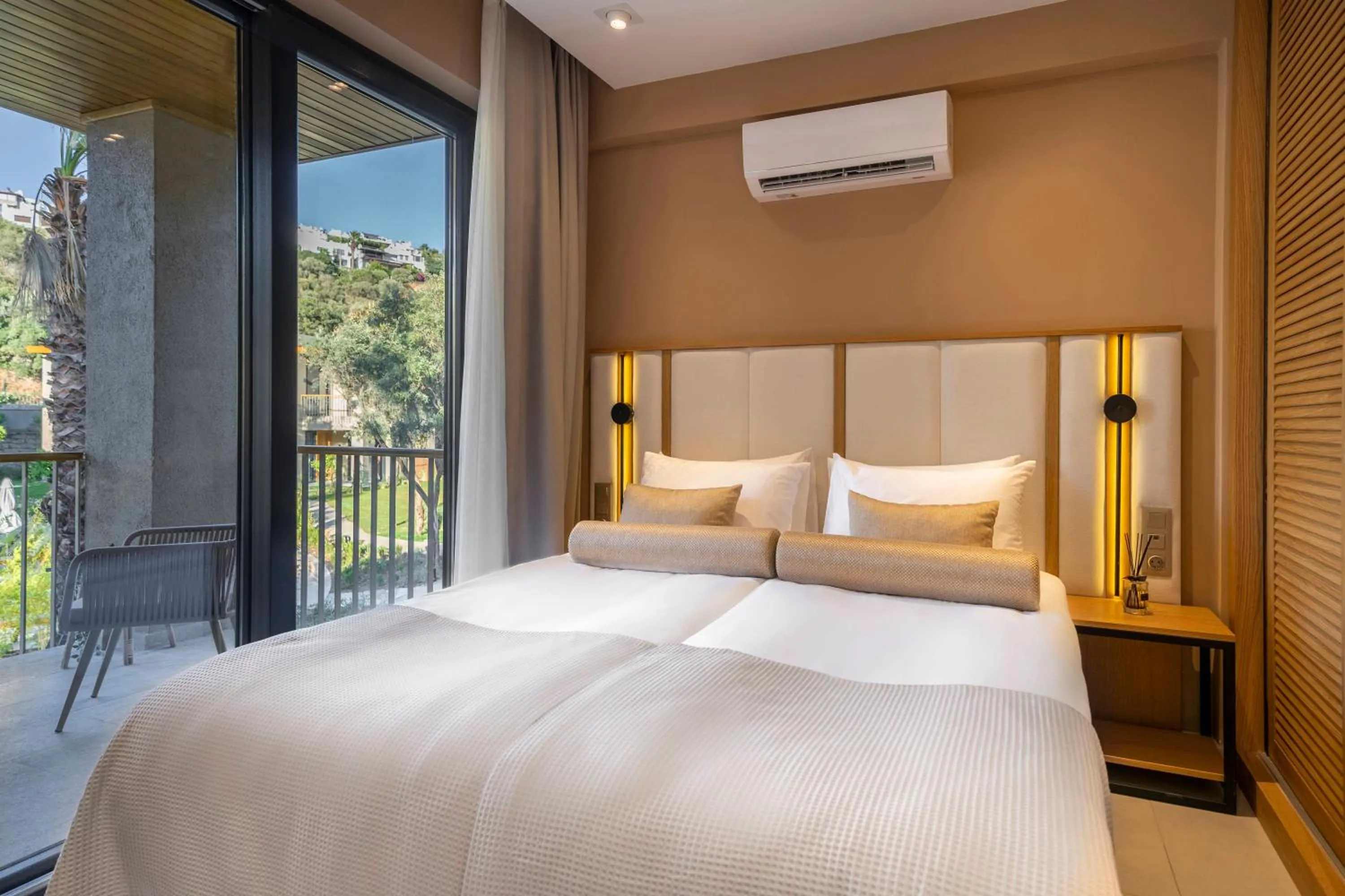 Bed in Renovu Apart Bodrum