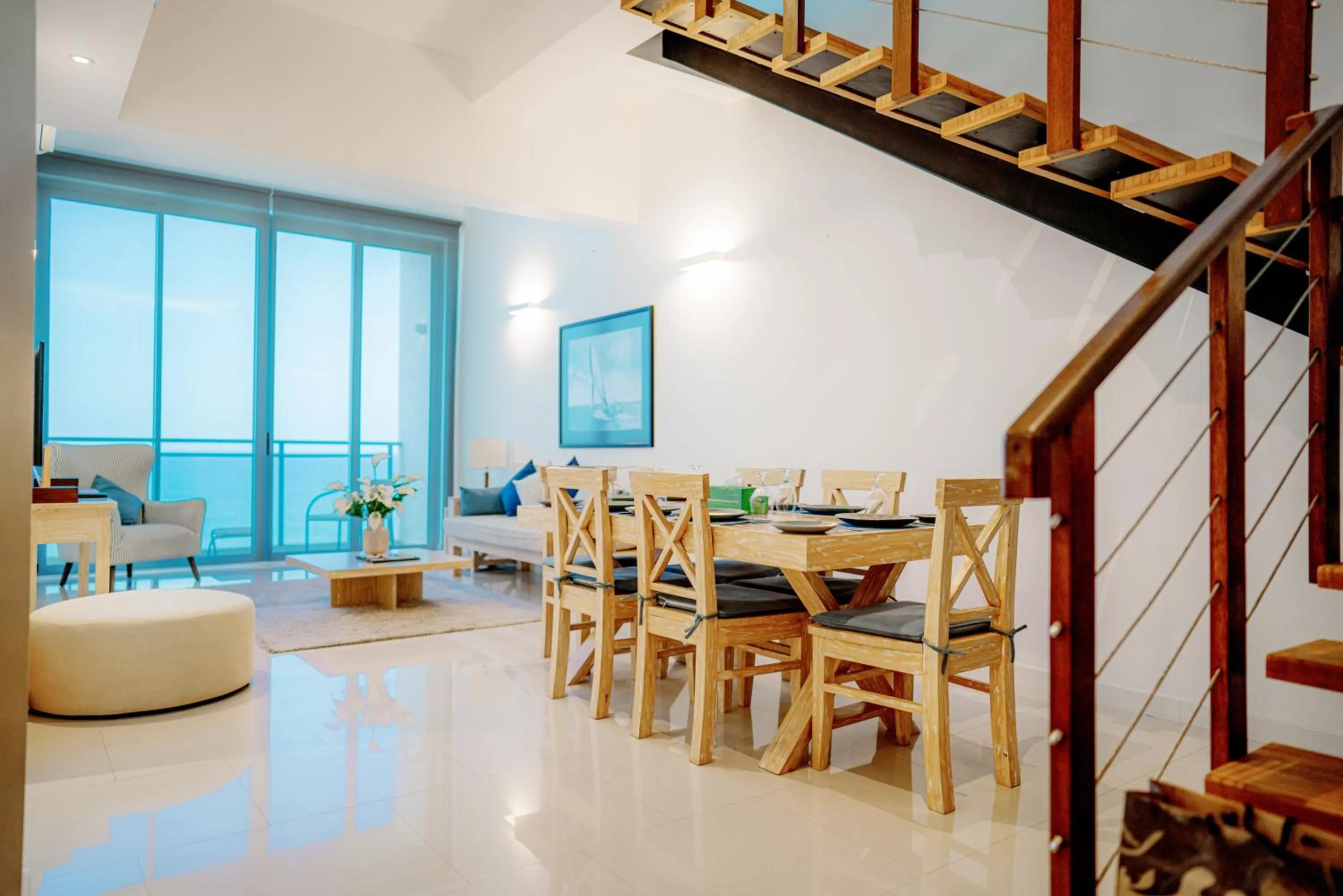 Living room in Oceanfront Galle by ICC