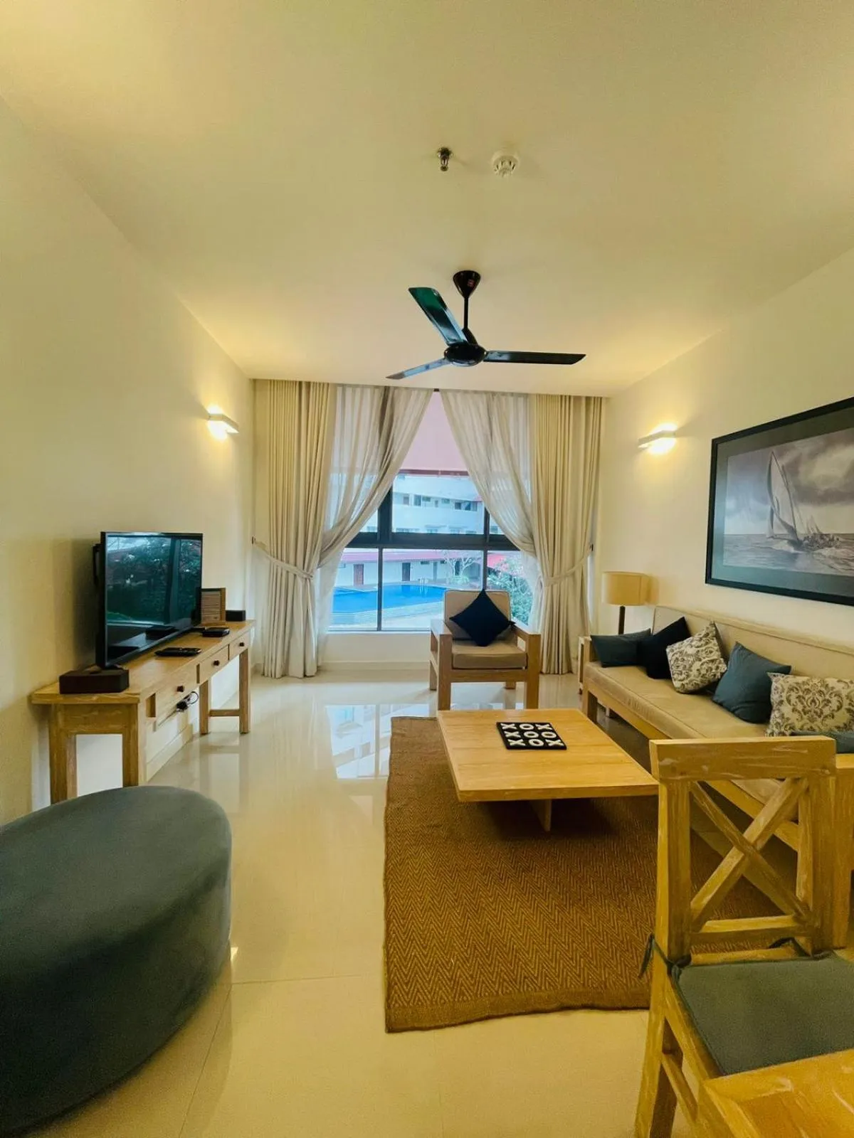 Living room in Oceanfront Galle by ICC