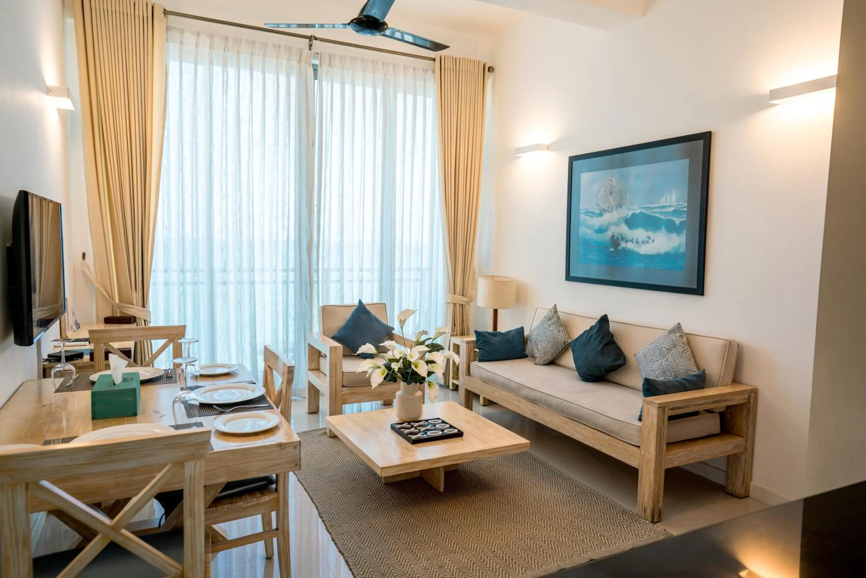 Living room in Oceanfront Galle by ICC