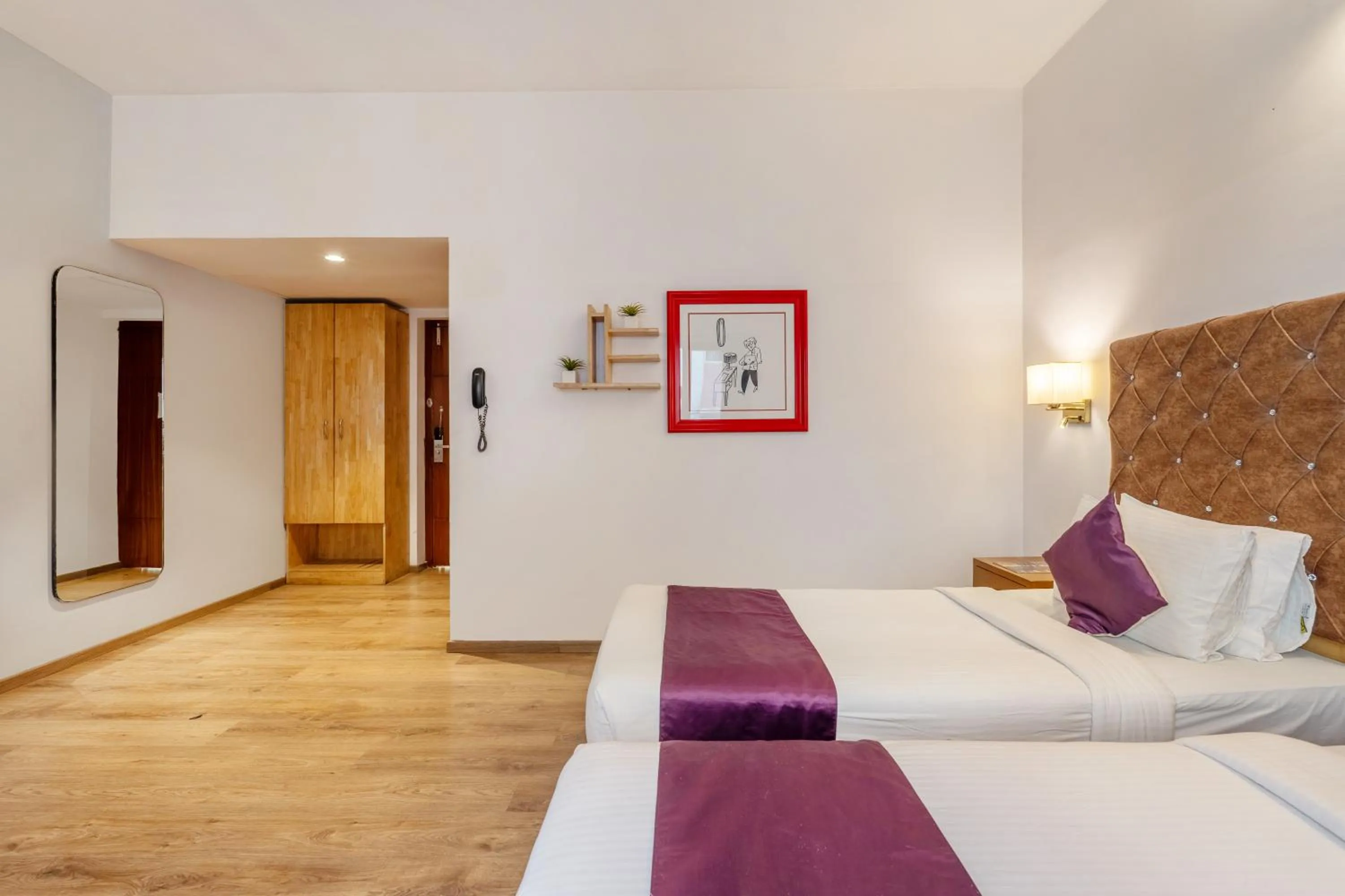 Bed in Monday Hotels Hitec City