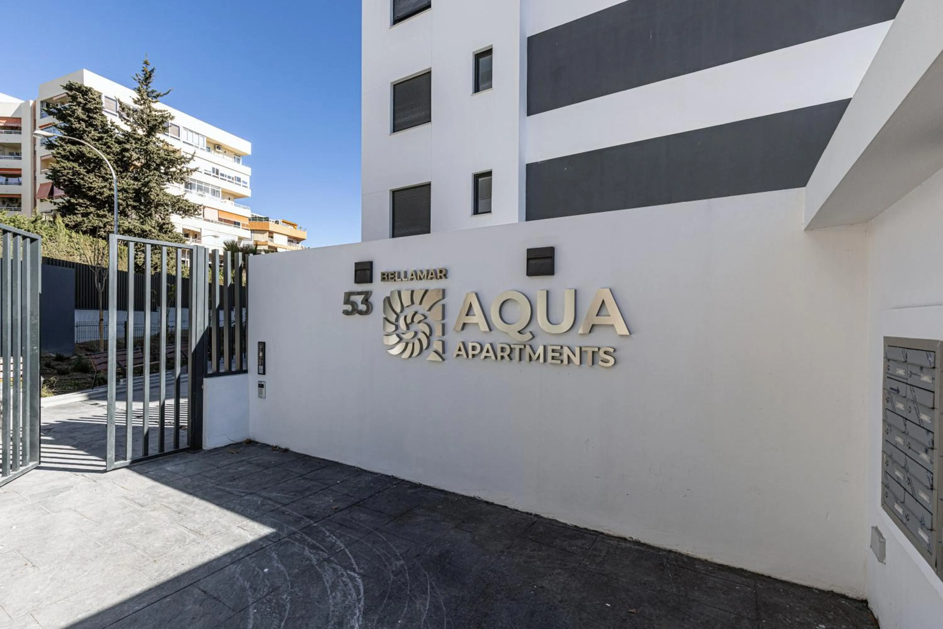 Facade/entrance in Aqua Apartments Bellamar, Marbella