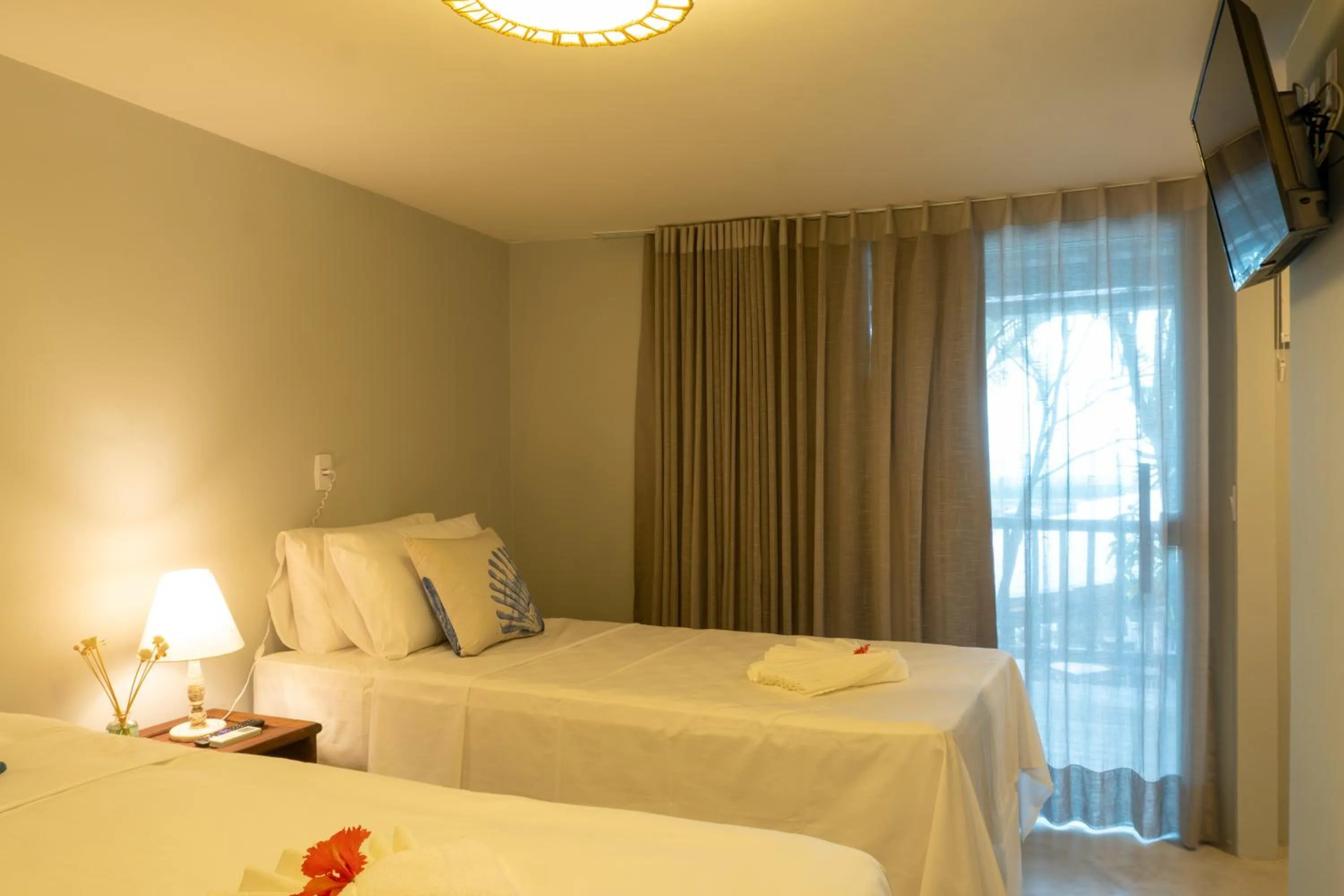 Bed in Tropical Beach