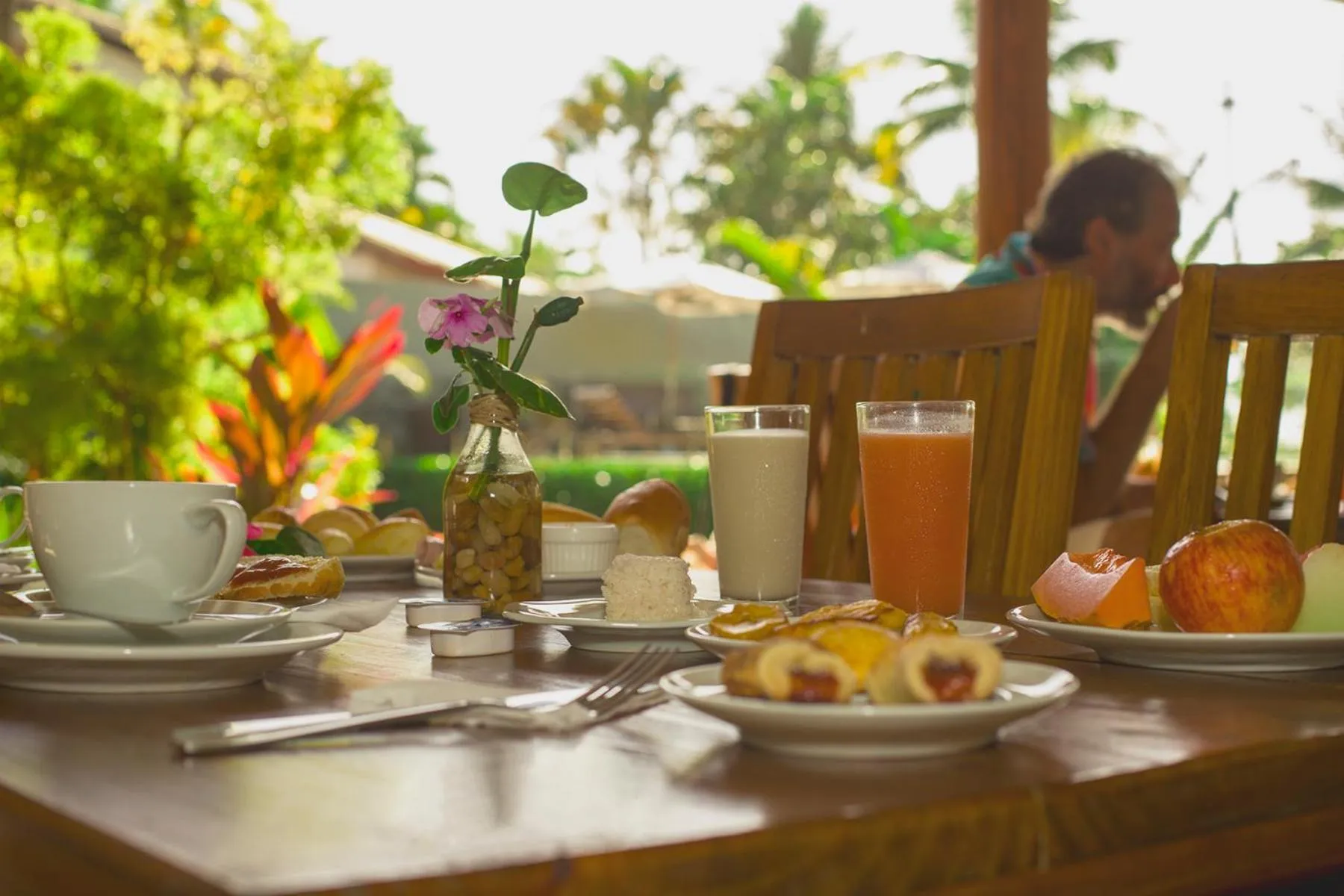 Breakfast in Tropical Beach