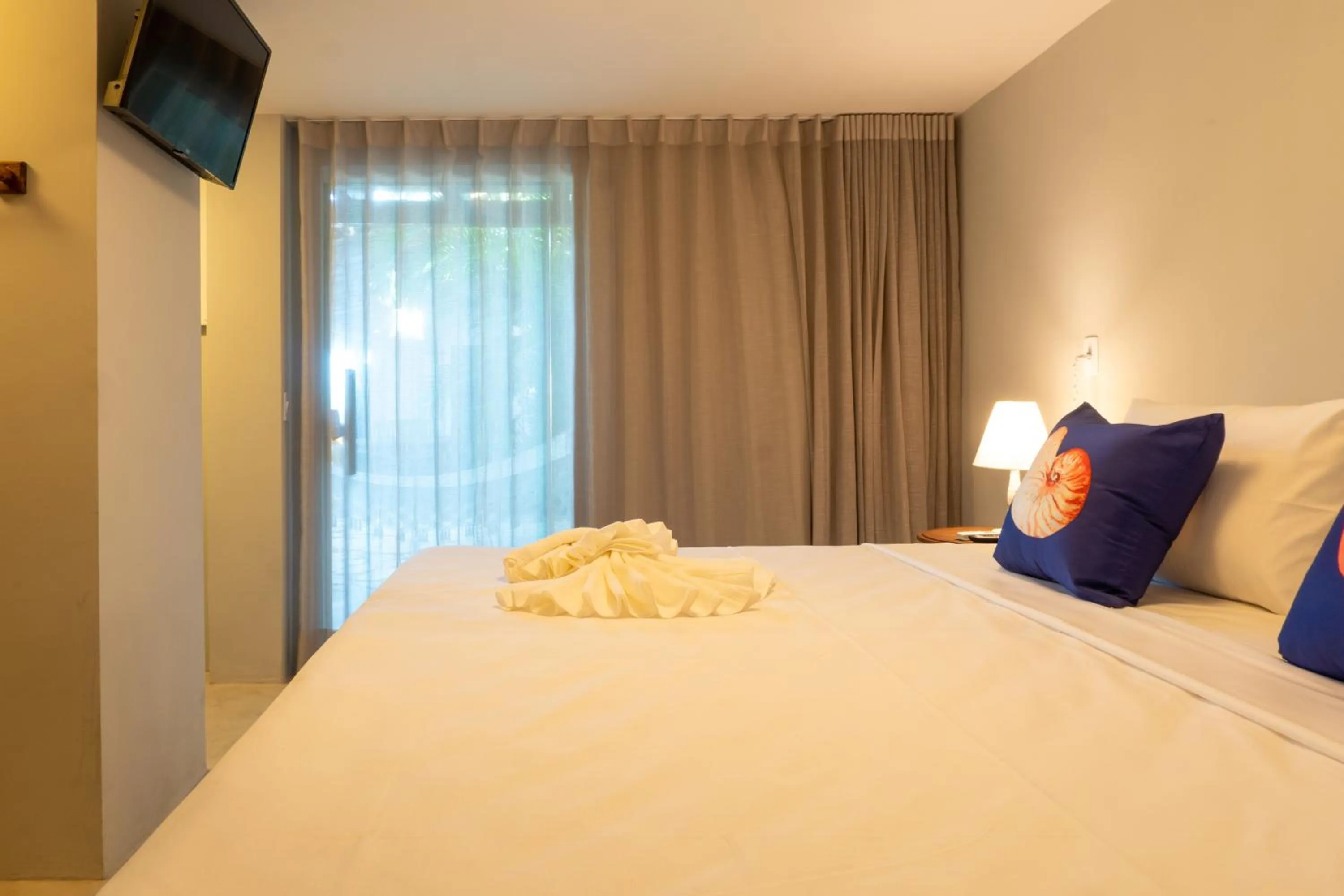 Bed in Tropical Beach