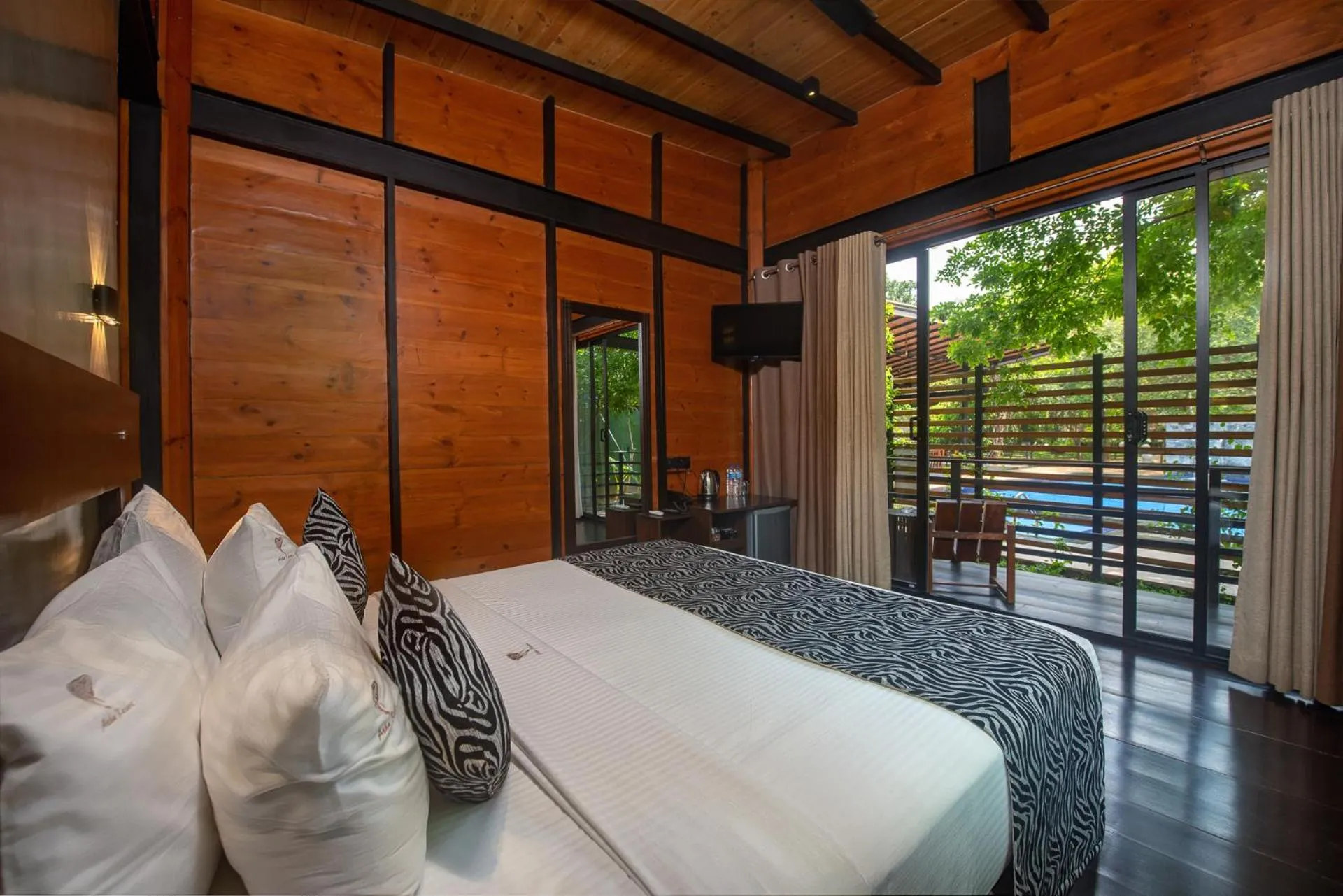 Pool view, Bed in Atha Resort